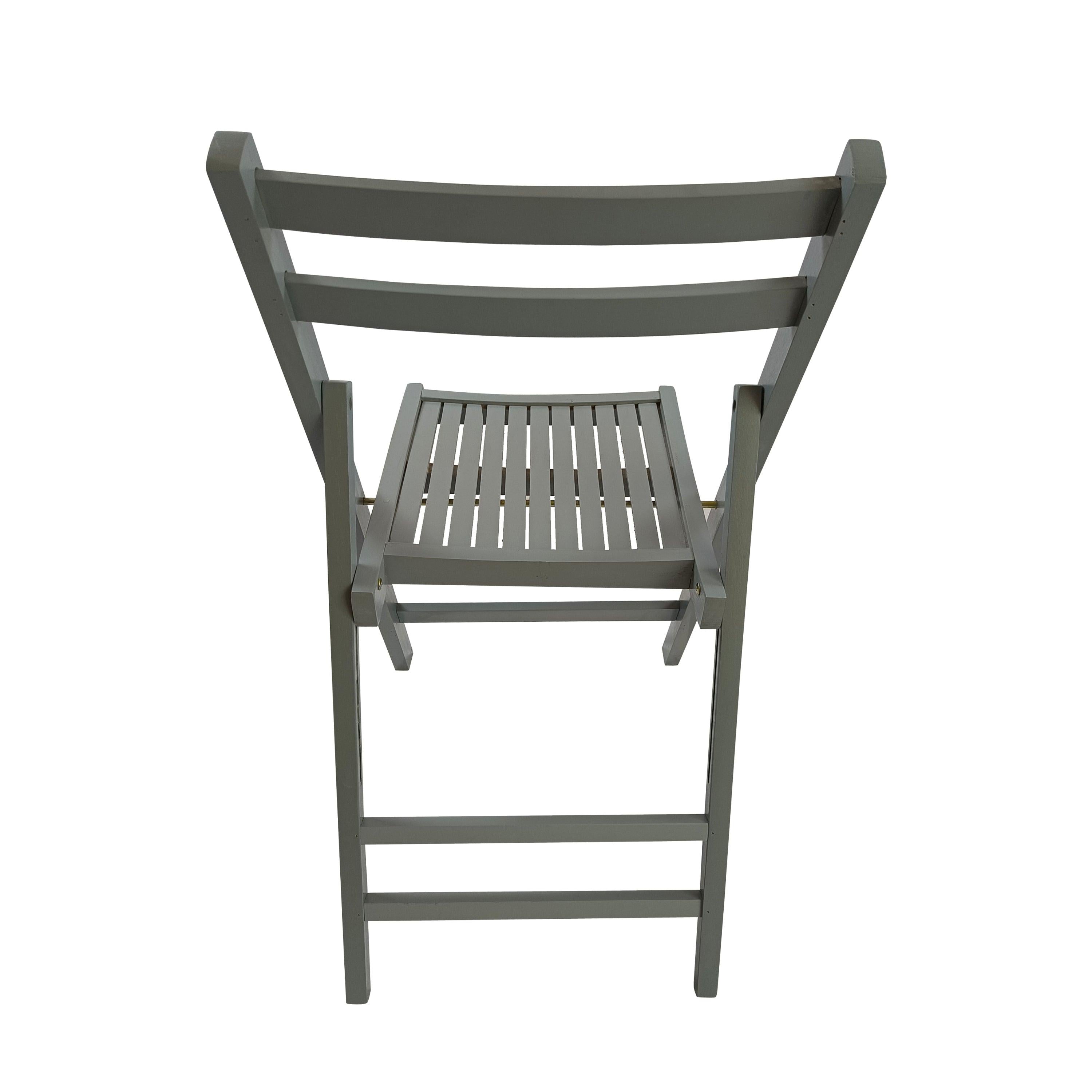 Furniture Slatted Wood Folding Special Event Chair - Gray, Set of 4 ，FOLDING CHAIR, FOLDABLE STYLE