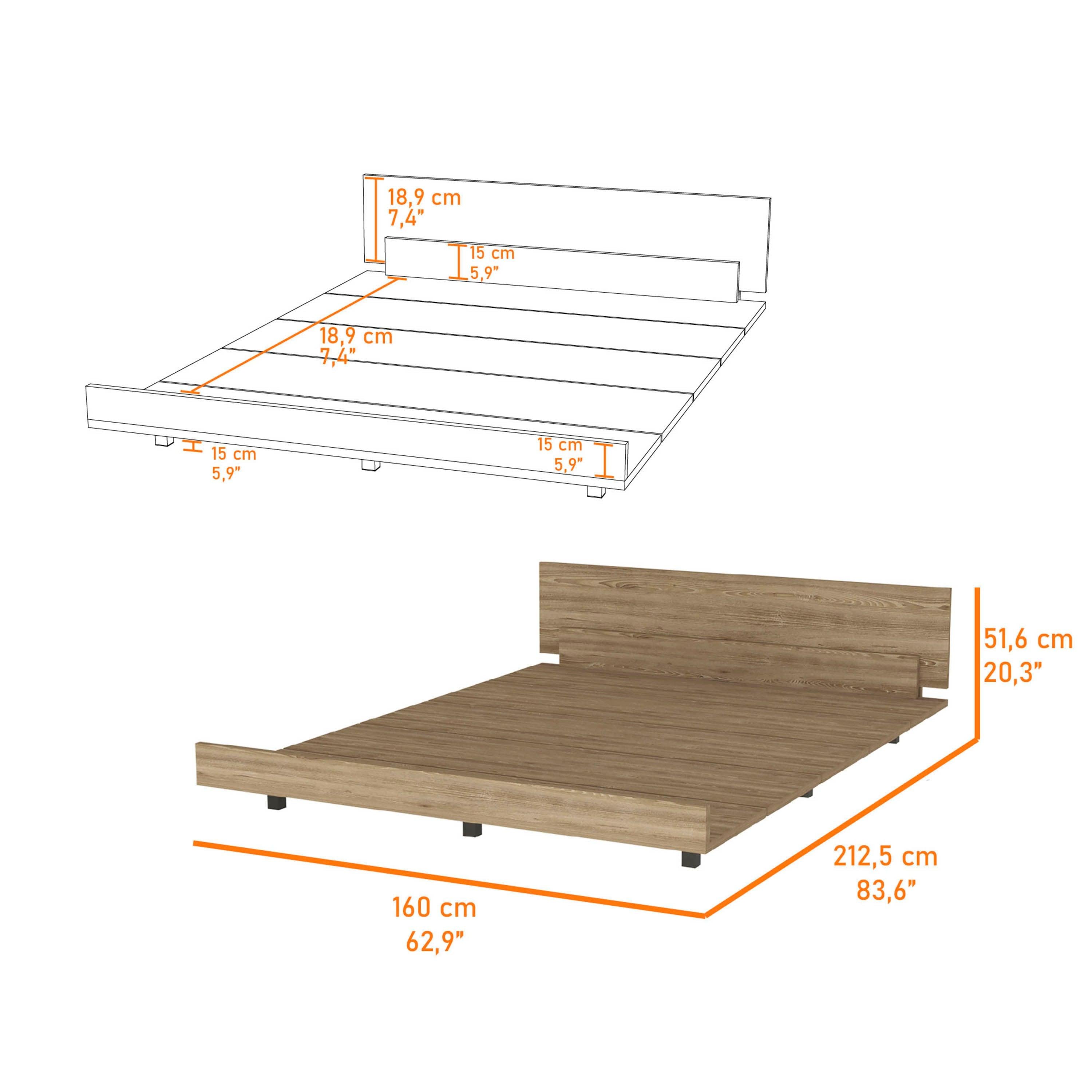 Nimmo Queen Bed Frame Pine