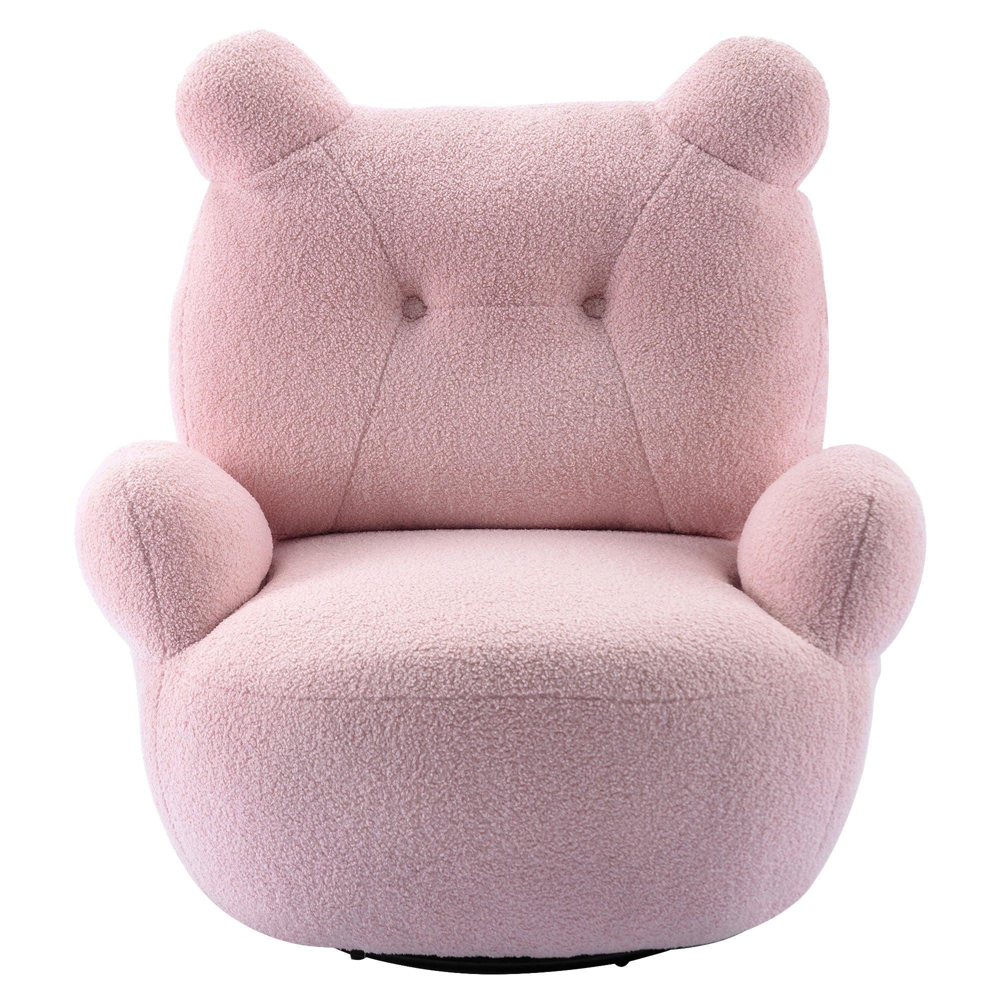 Swivel Accent Chair, Teddy Short Plush Particle Velvet Armchair,360 Degree Swivel Barrel Chair for Living Room, Hotel, Bedroom, Office, Lounge image