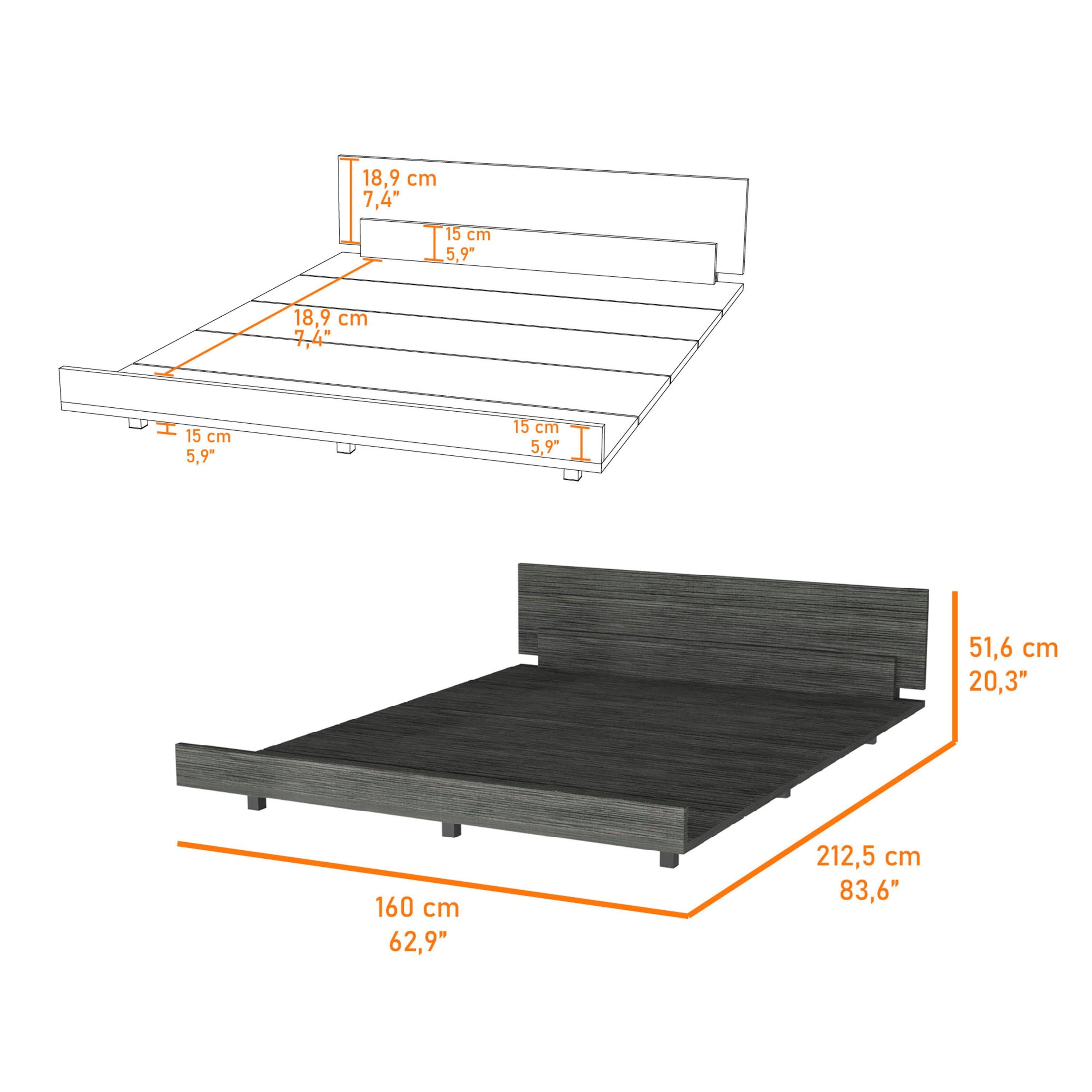 Nimmo Queen Bed Frame Smokey Oak