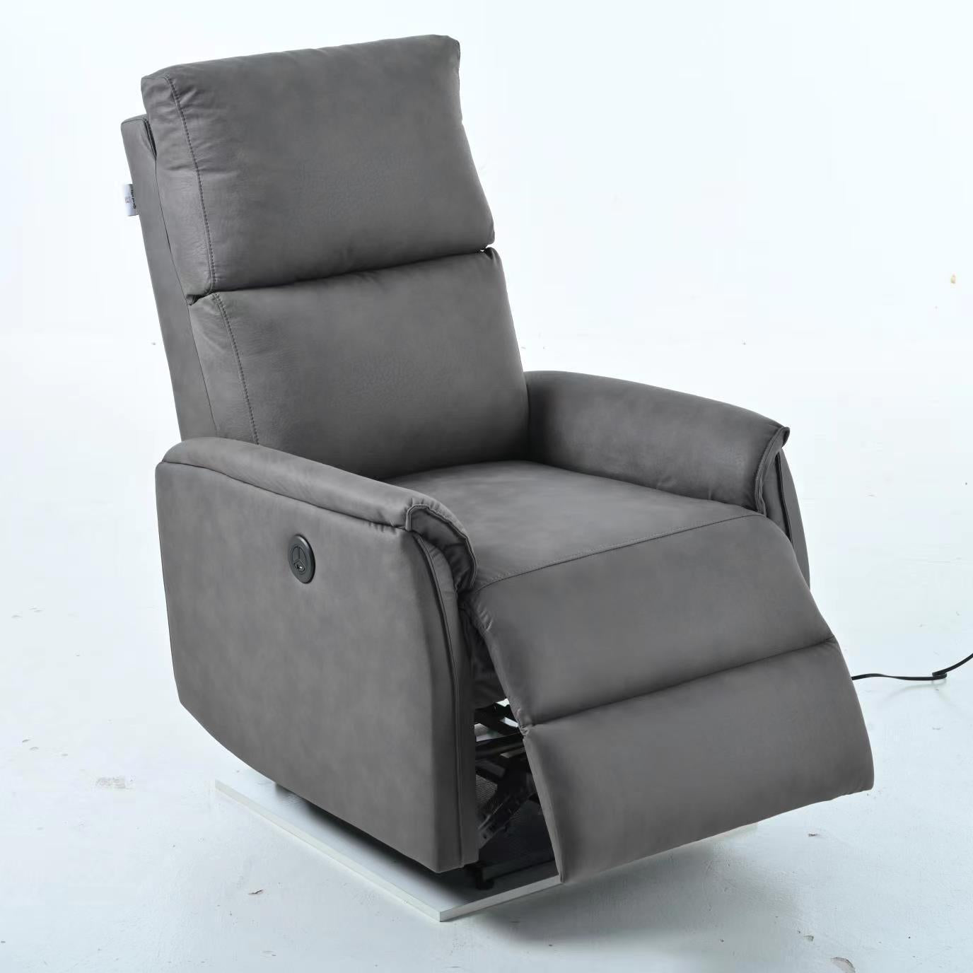 Electric Power Recliner Chair, Reclining Chair for Bedroom Living Room,Small Recliners Home Theater Seating, with USB Ports,Recliner for small space,Dark Gray