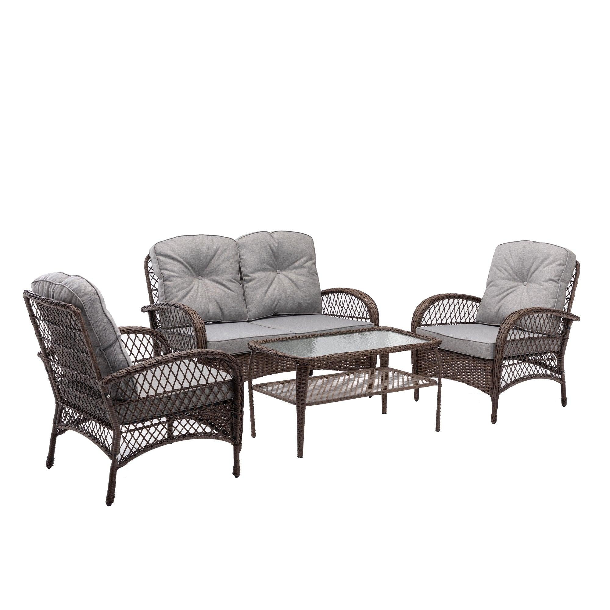 4pcs Outdoor FurnitureModern Wicker set