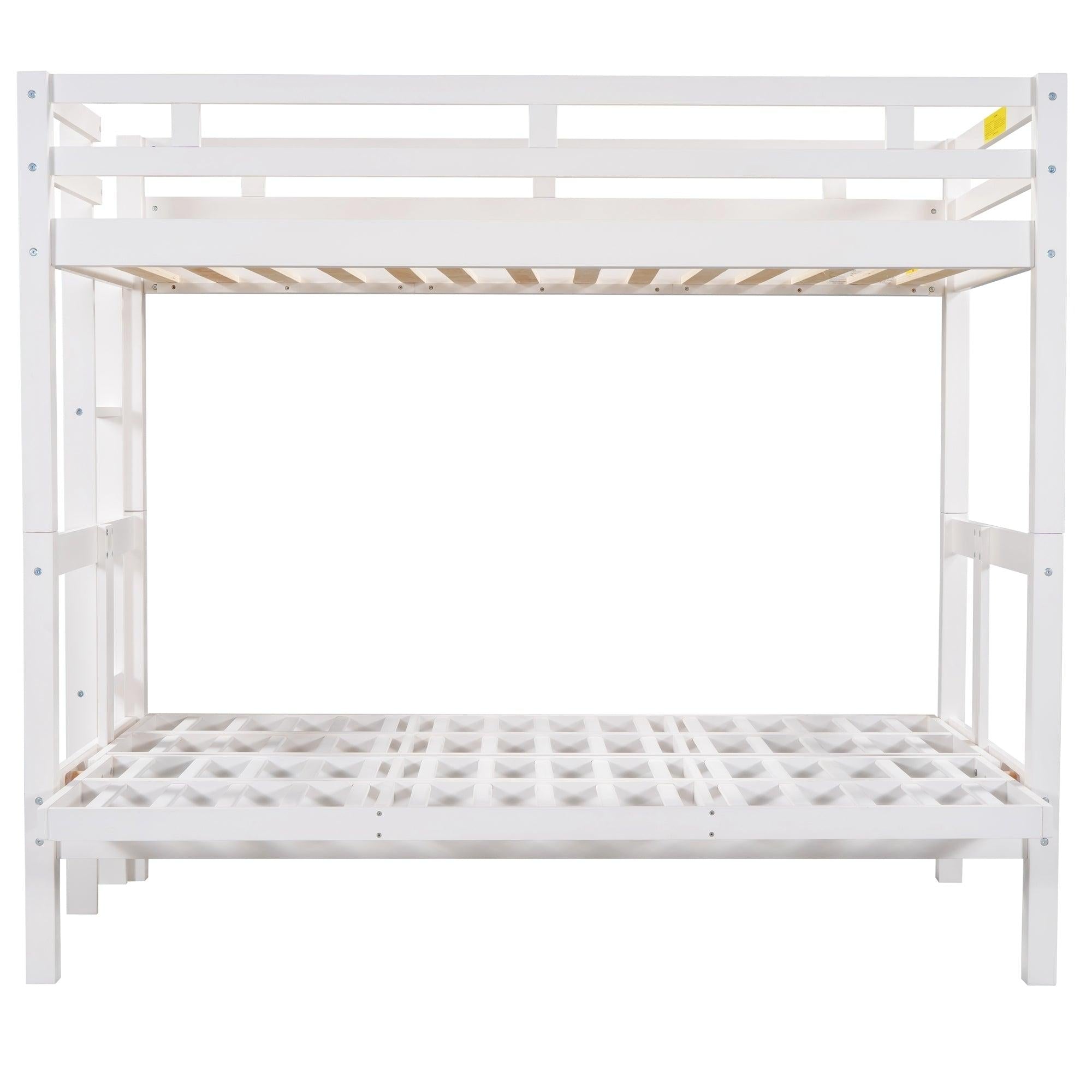 Twin over Full Convertible Bunk Bed - White