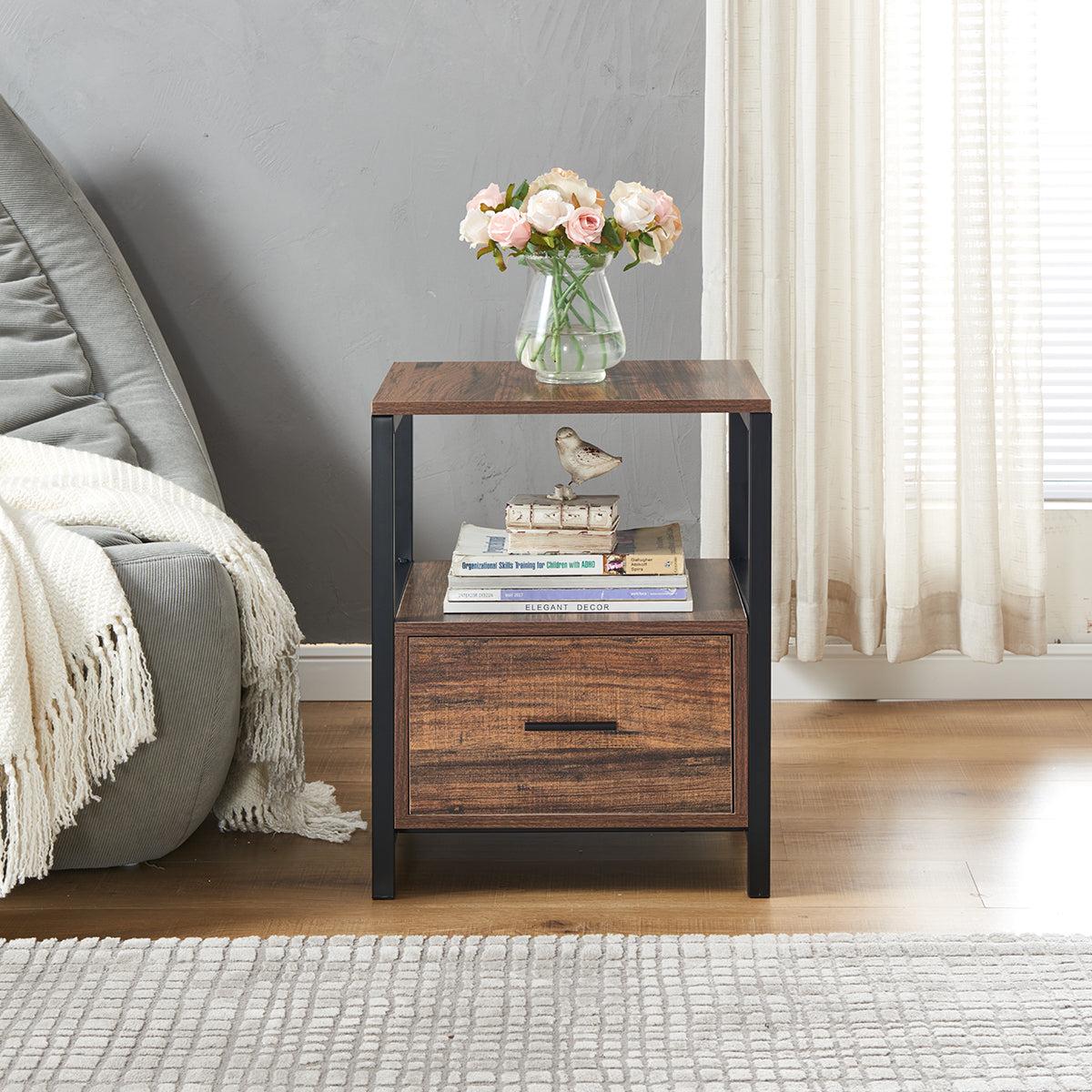 22'' Tall Frame End Table withStorage