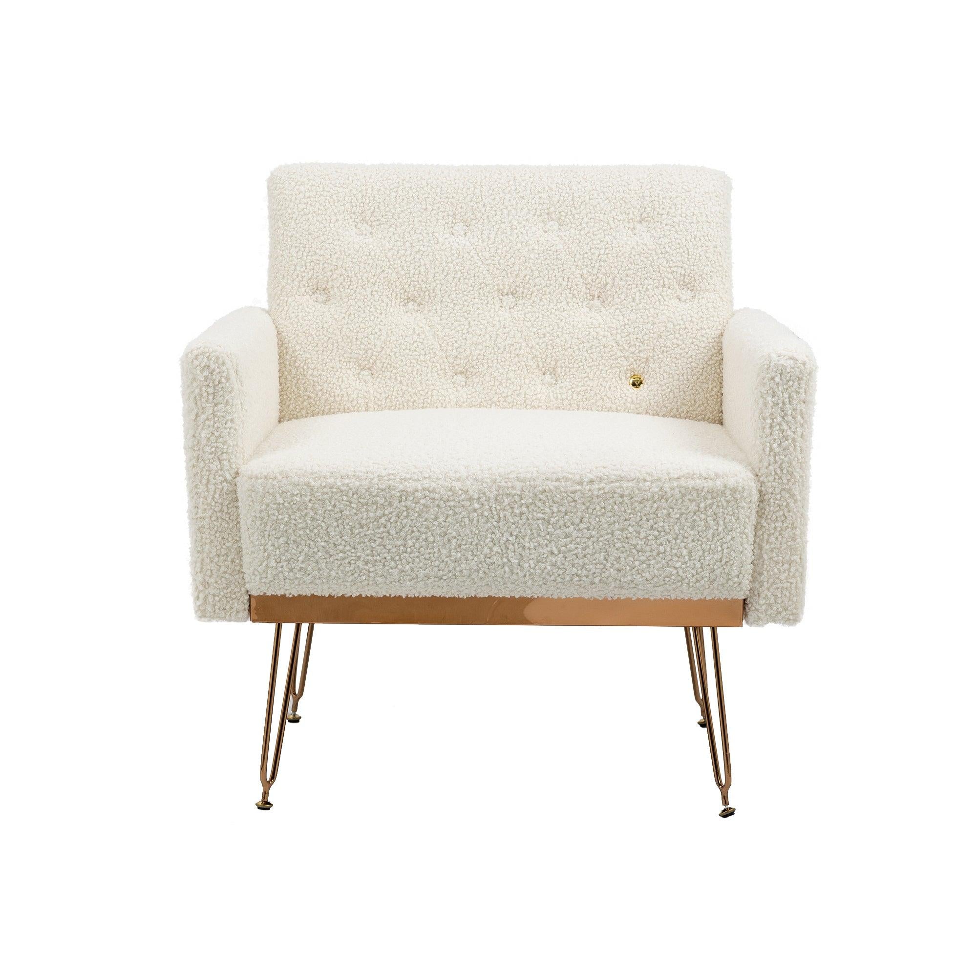 Accent  Chair  ,leisure single sofa  with Rose Golden  feet