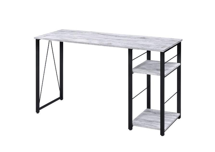 ACME Vadna Writing Desk, Antique White & Black Finish 92767 image