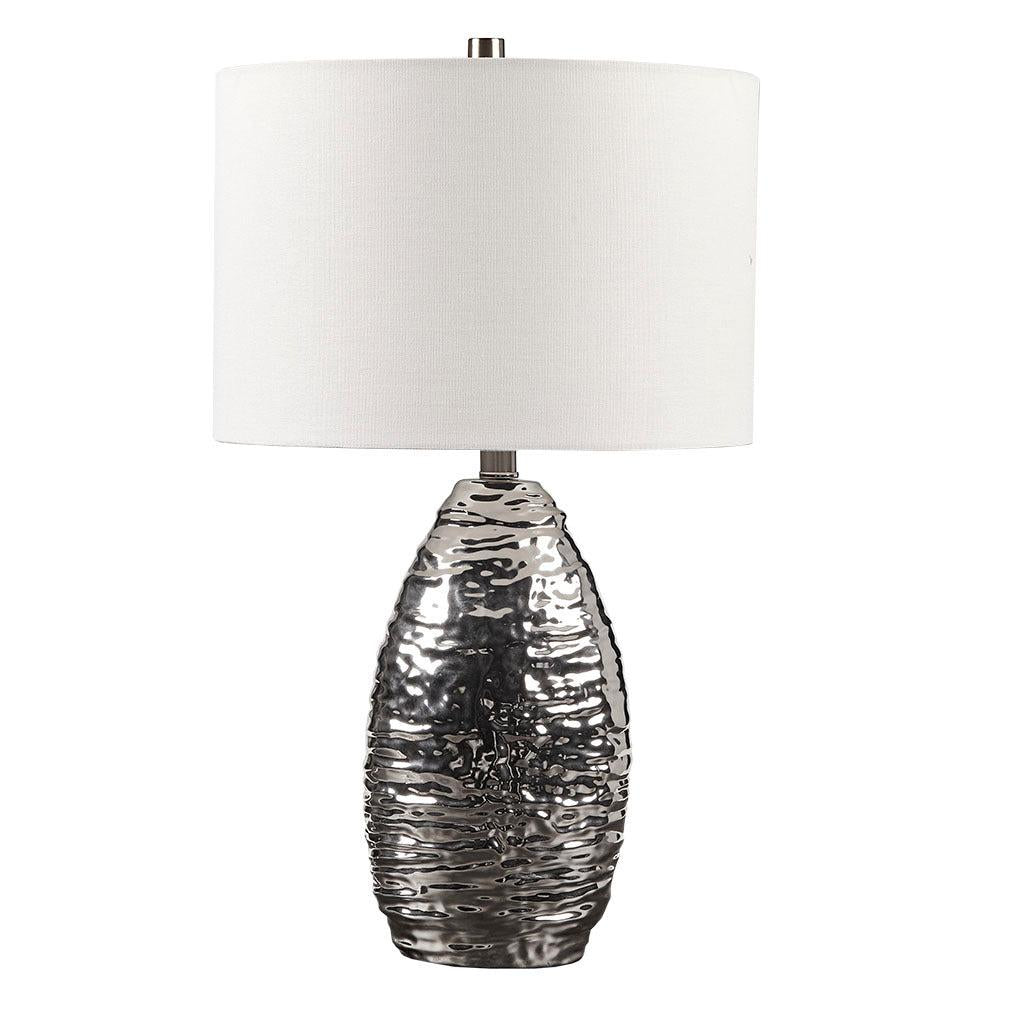 Livy Oval Textured Ceramic Table Lamp