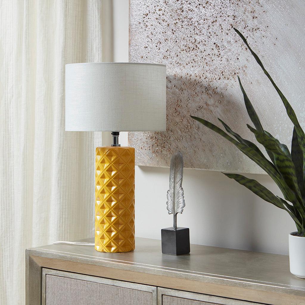 Macey Geometric Ceramic Table Lamp image