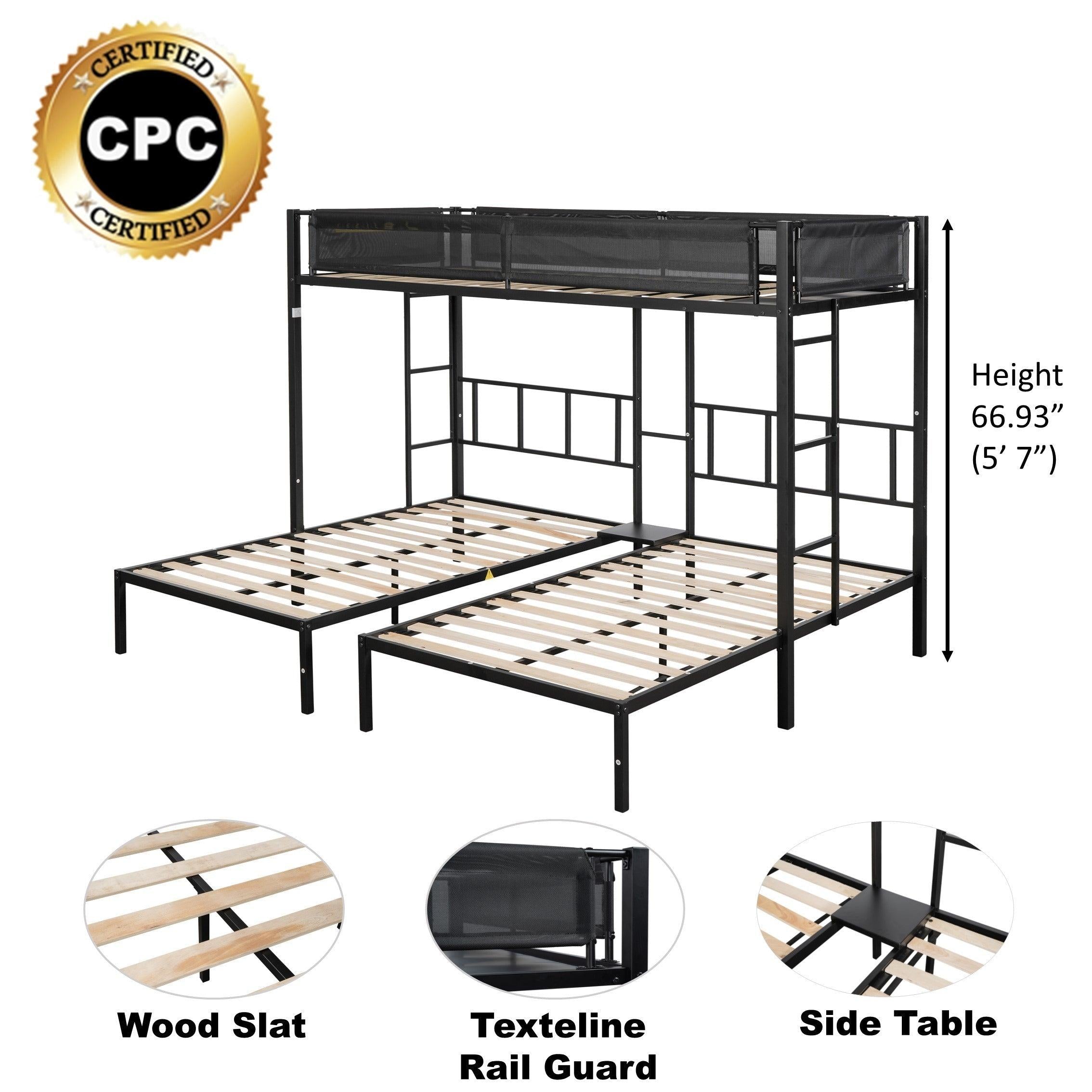 Triple twin bunk bed