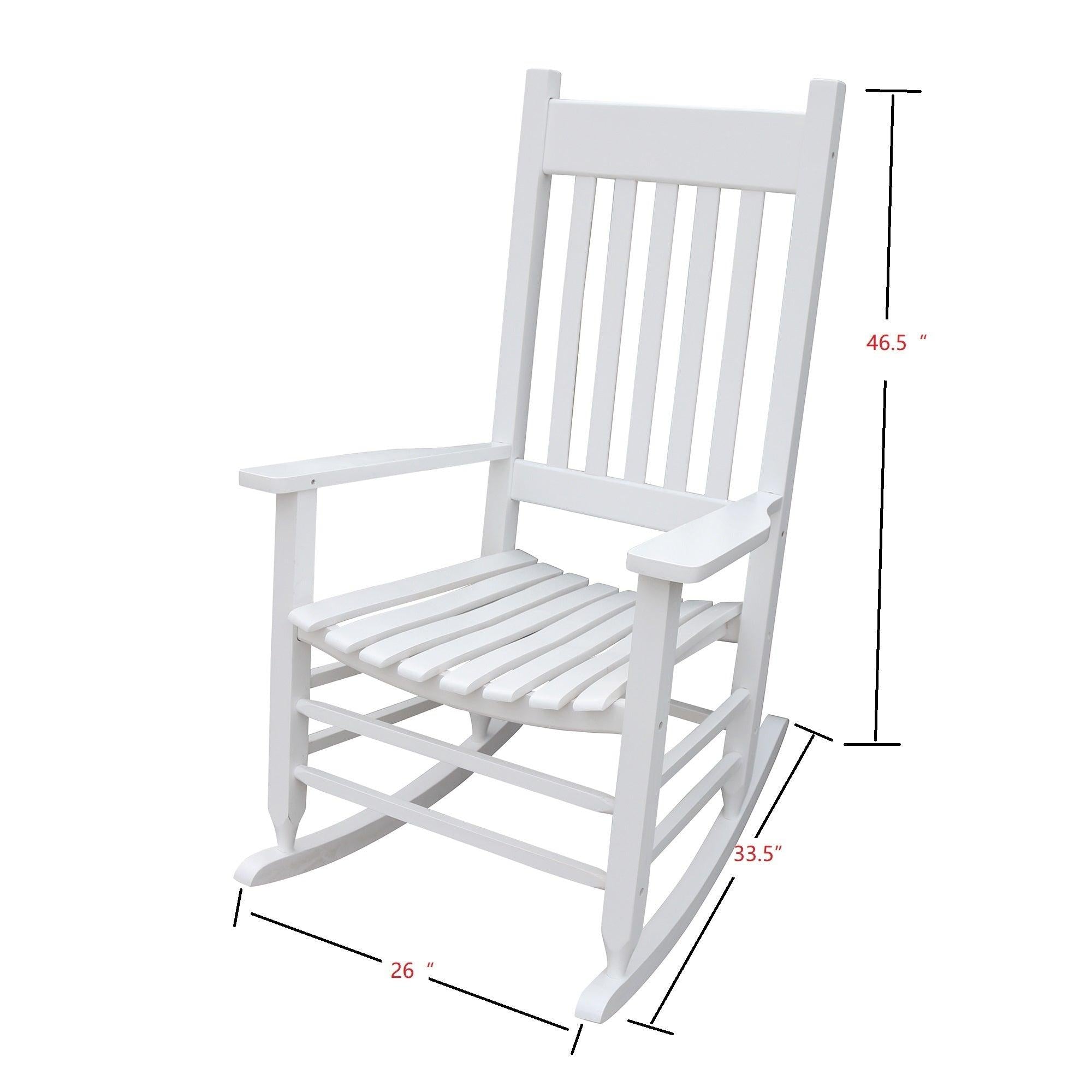 wooden porch rocker chair  WHITE