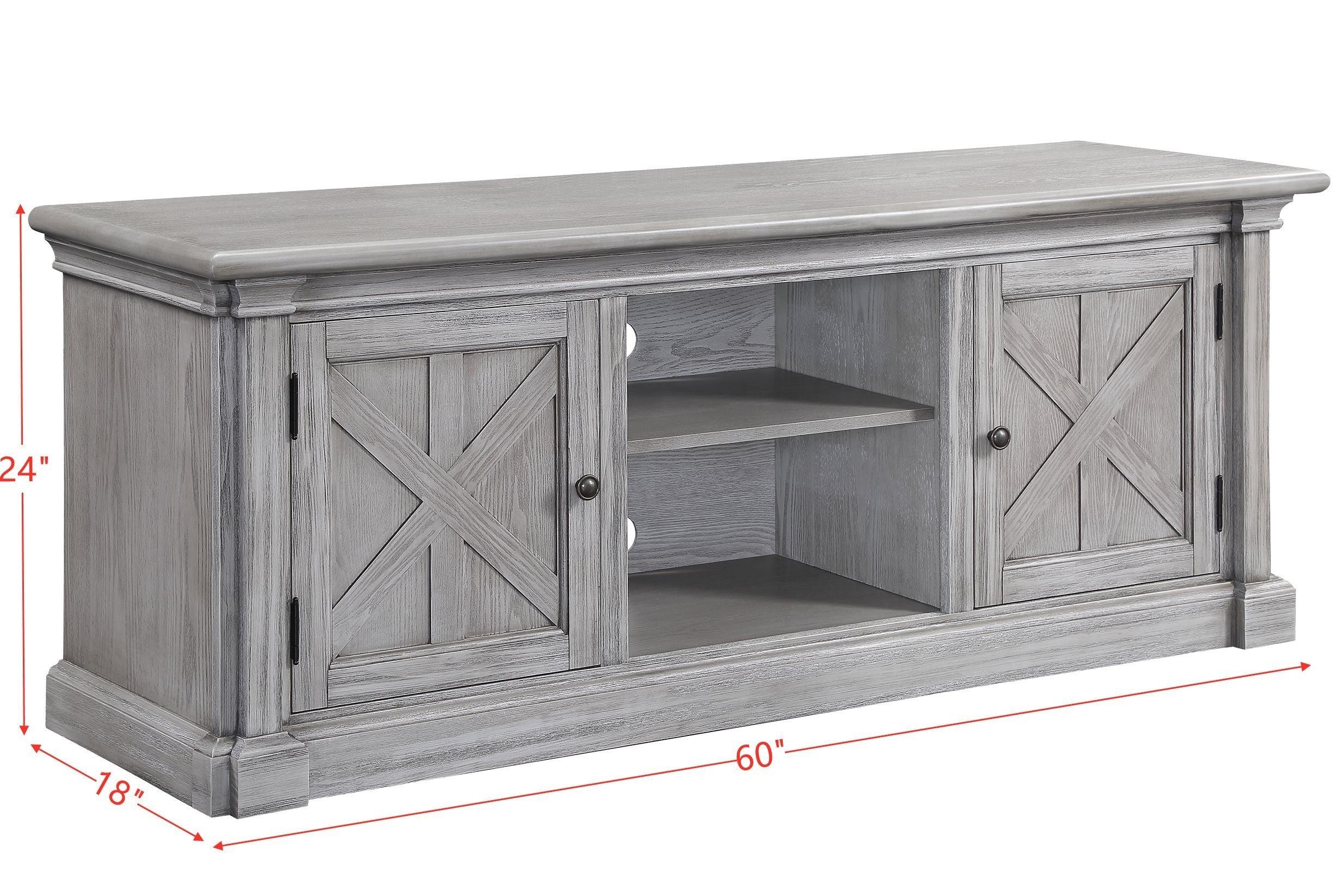 ACME Lucinda TV Stand, Gray Oak 91612