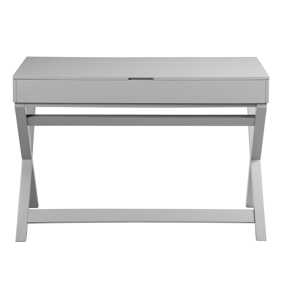 Lift Desk with 2 DrawerStorage, Computer Desk with Lift Table Top, Adjustable Height Table for Home Office, Living Room,grey