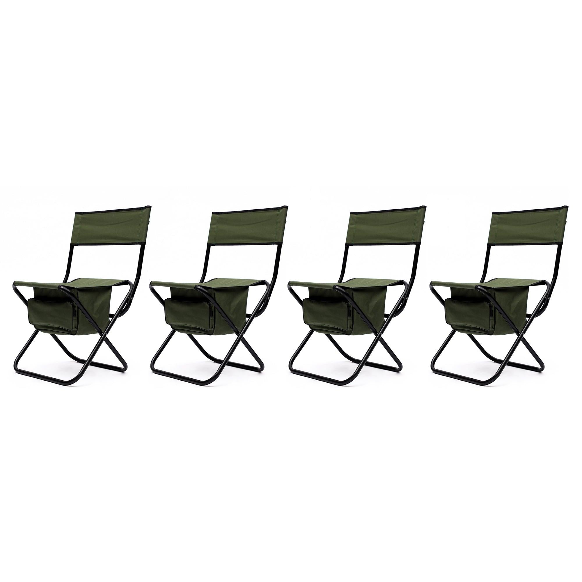 Set of 5, Folding Outdoor Table and Chairs Set for Indoor, Outdoor Camping, Picnics, Beach,Backyard, BBQ, Party, Patio, Black/Green