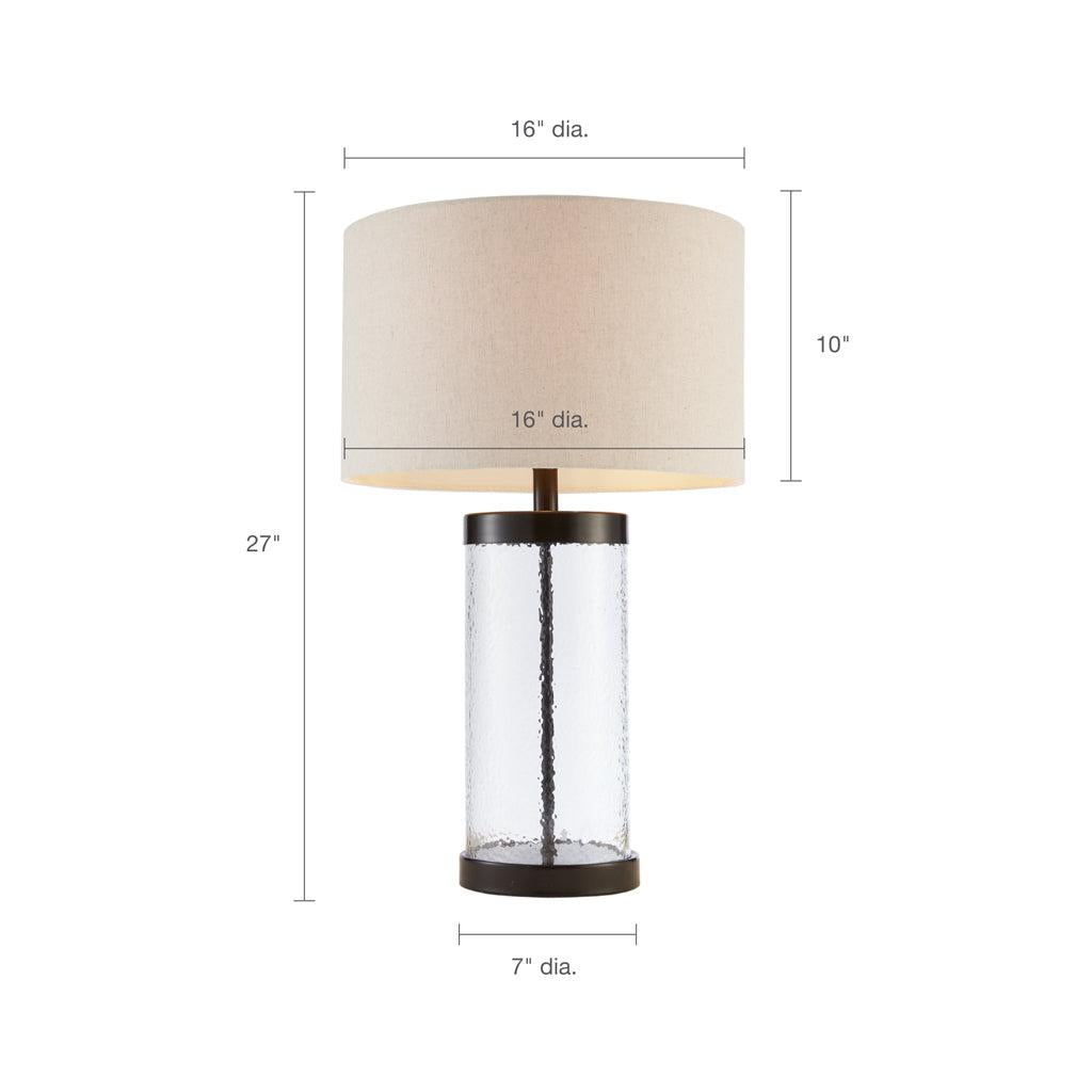 Macon Glass Cylinder Table Lamp