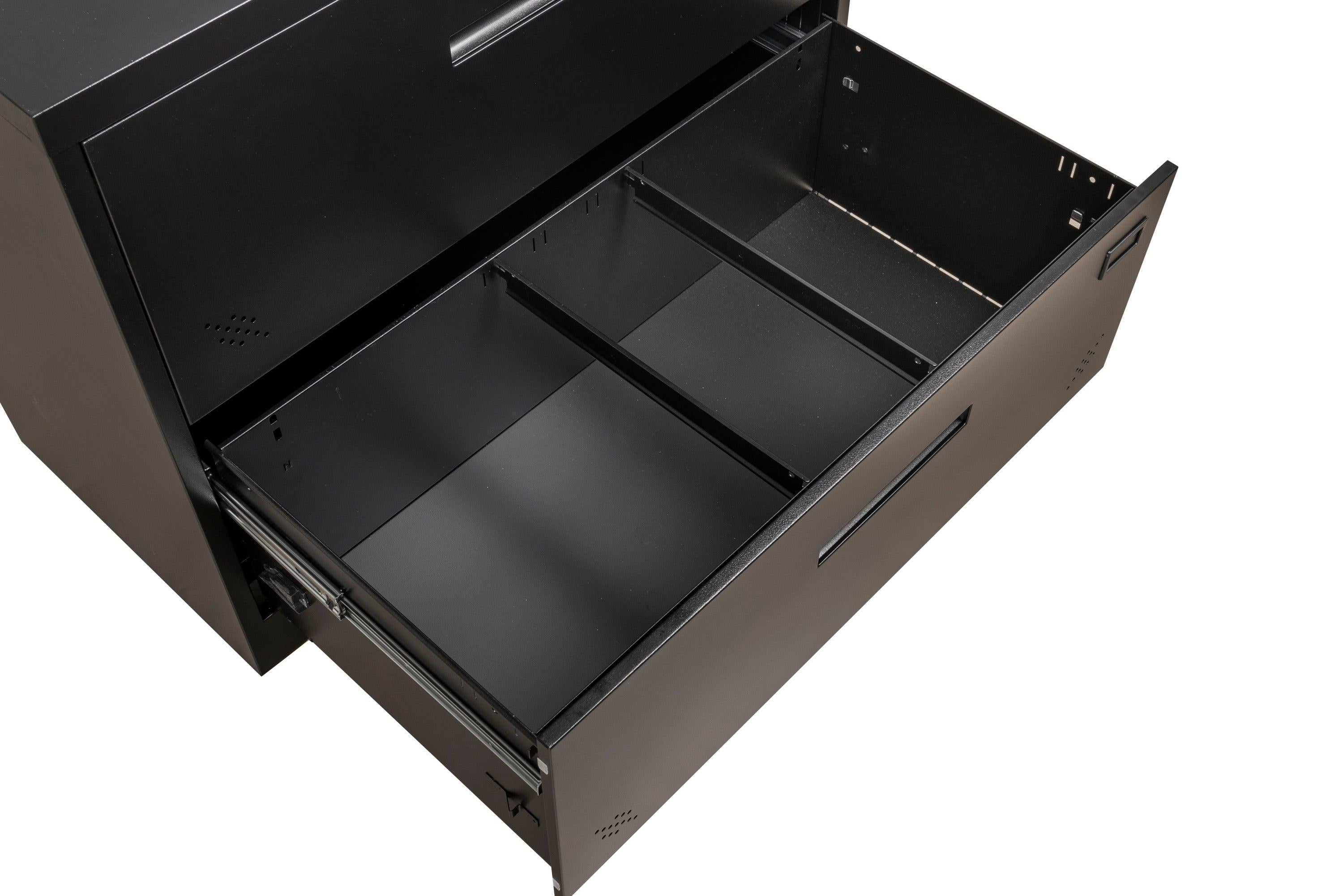 2 Drawer Lateral Filing Cabinet for Legal/Letter A4 Size, Large Deep Drawers Locked by Keys, Locking Wide File Cabinet for Home Office, Metal Steel