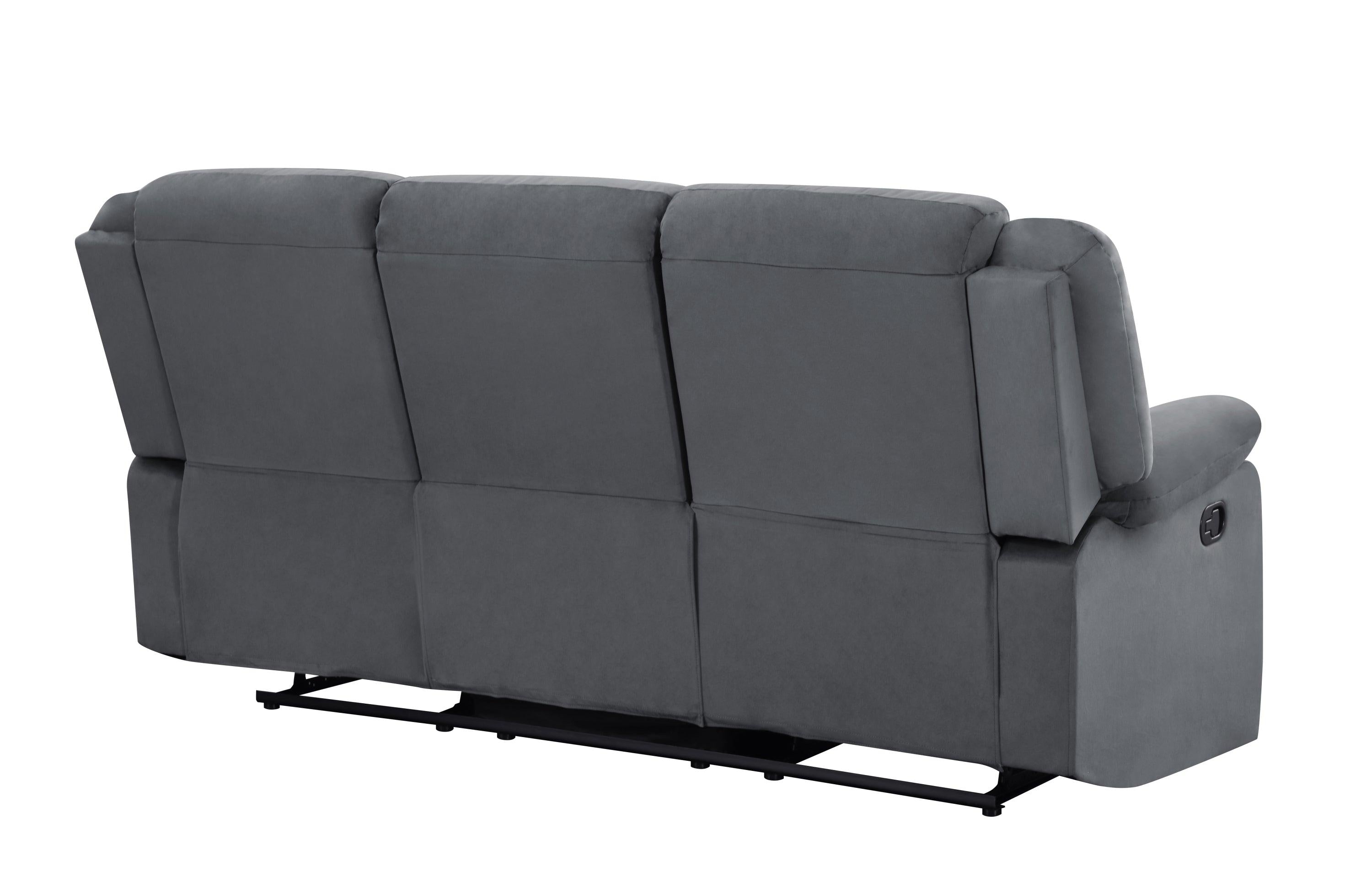 Global United Transitional Microfiber Fabric Upholstered Sofa