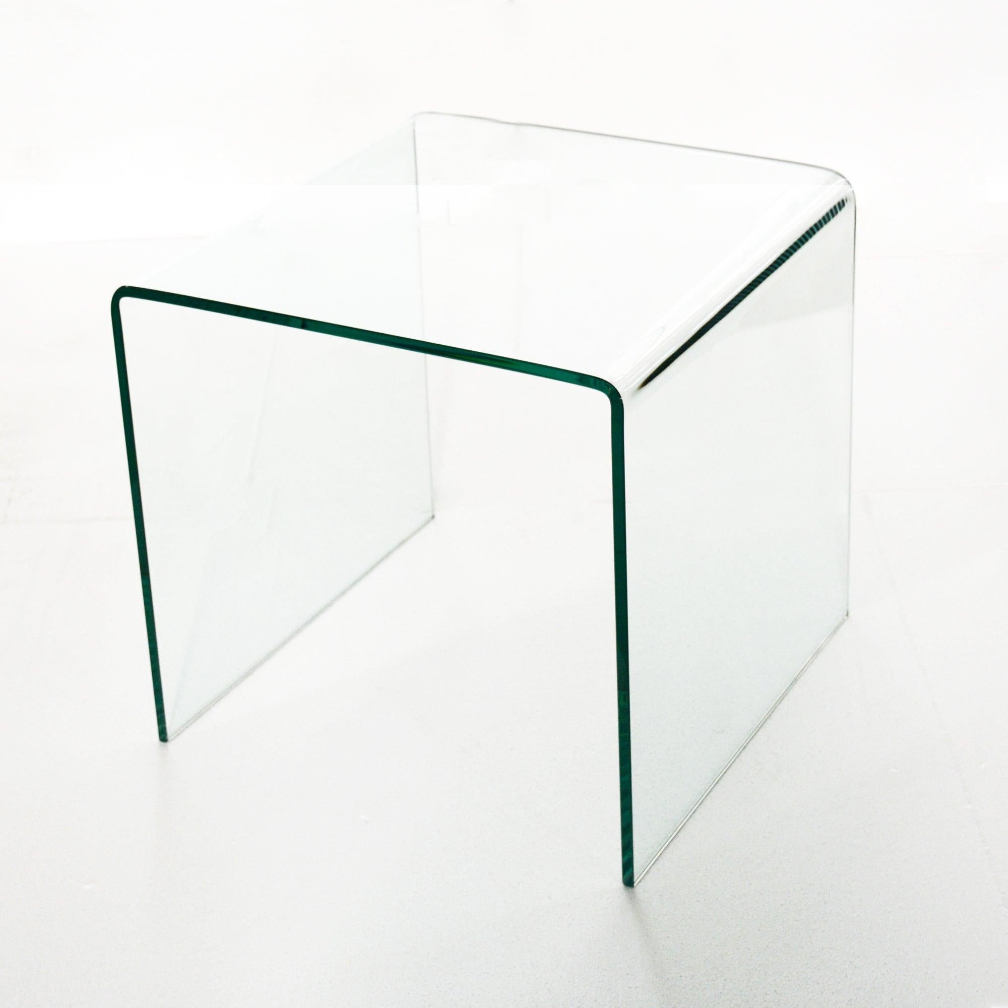 Small Clear Glass Side & End Table, Tempered Glass End Table Small Coffee Table