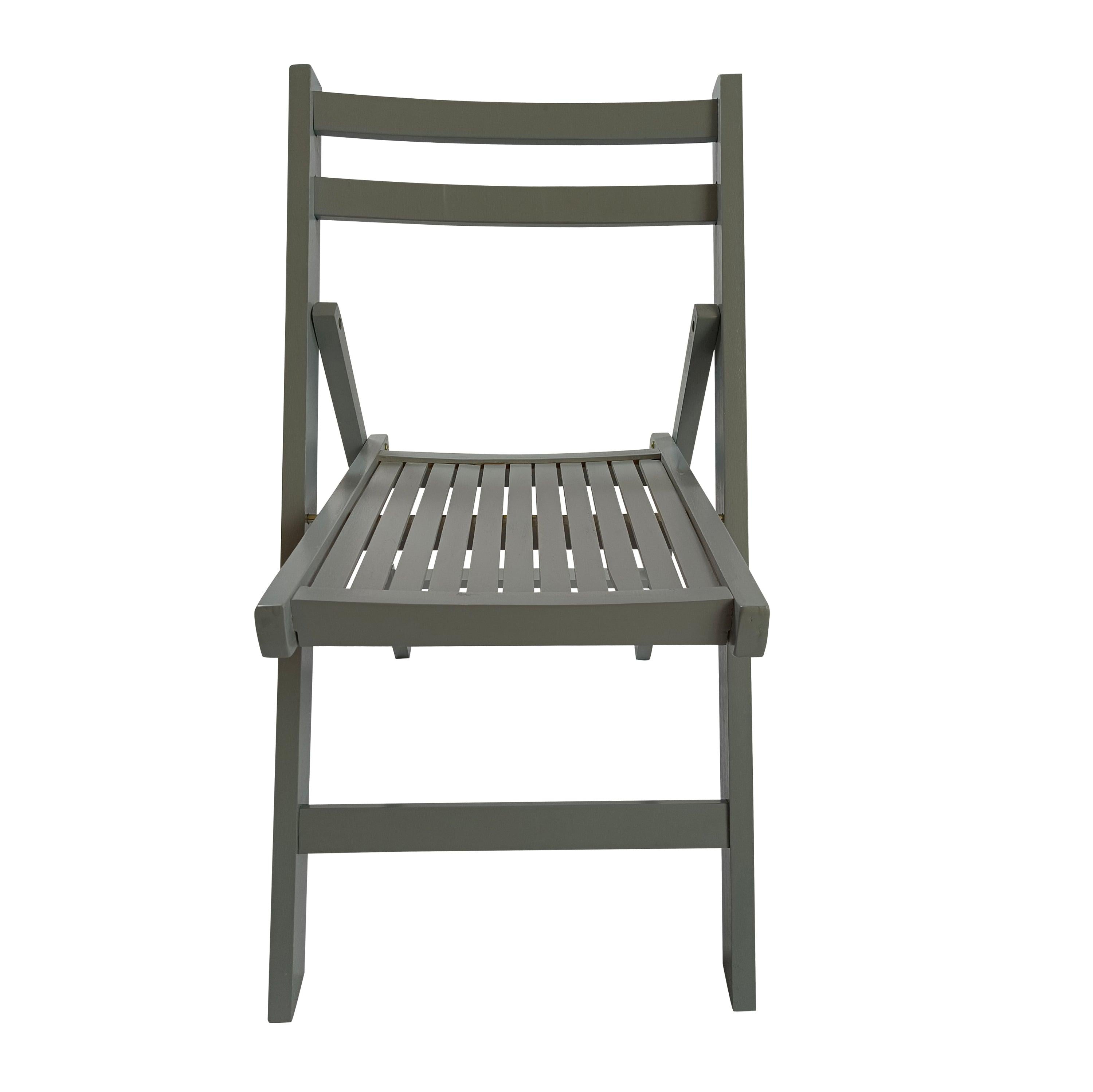 Furniture Slatted Wood Folding Special Event Chair - Gray, Set of 4 ，FOLDING CHAIR, FOLDABLE STYLE