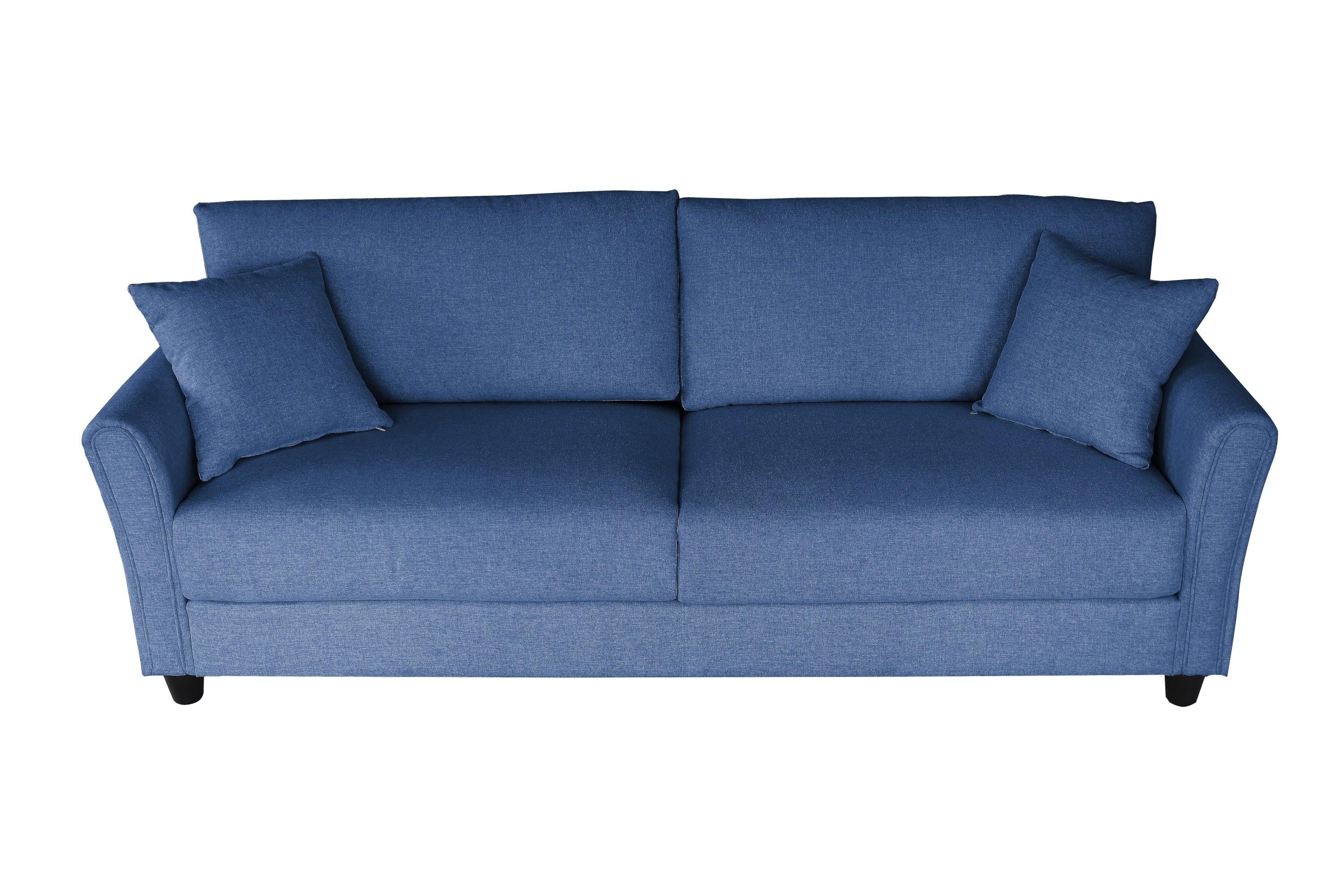 2042 Blue three-seat sofa, linen image