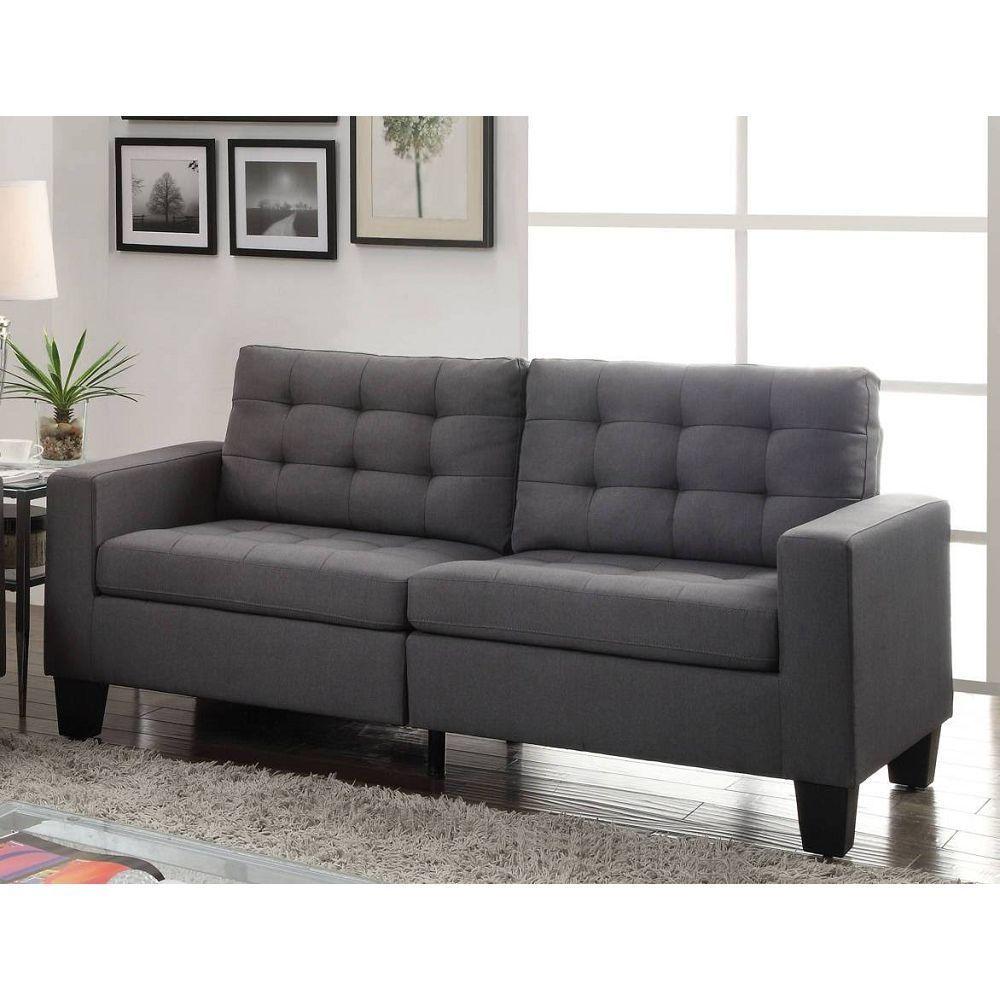 ACME Earsom Sofa in Gray Linen 52770 image