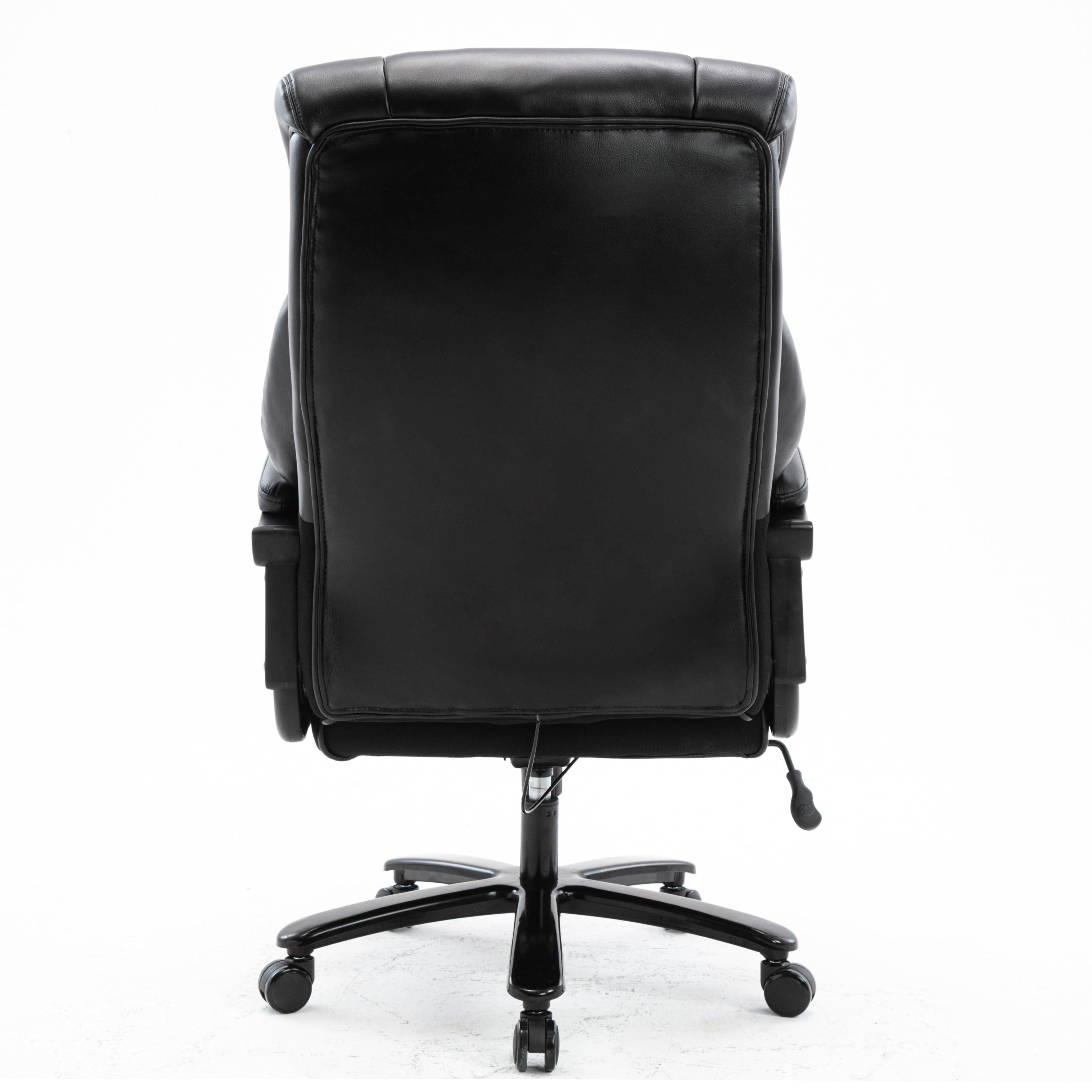 Big and Tall Office Chair 400lb- Adjustable Lumbar Support, Heavy Duty Metal Base, High Back Large Executive Office Chair, Computer Desk Chair Ergonomic Design for Back Pain, Black