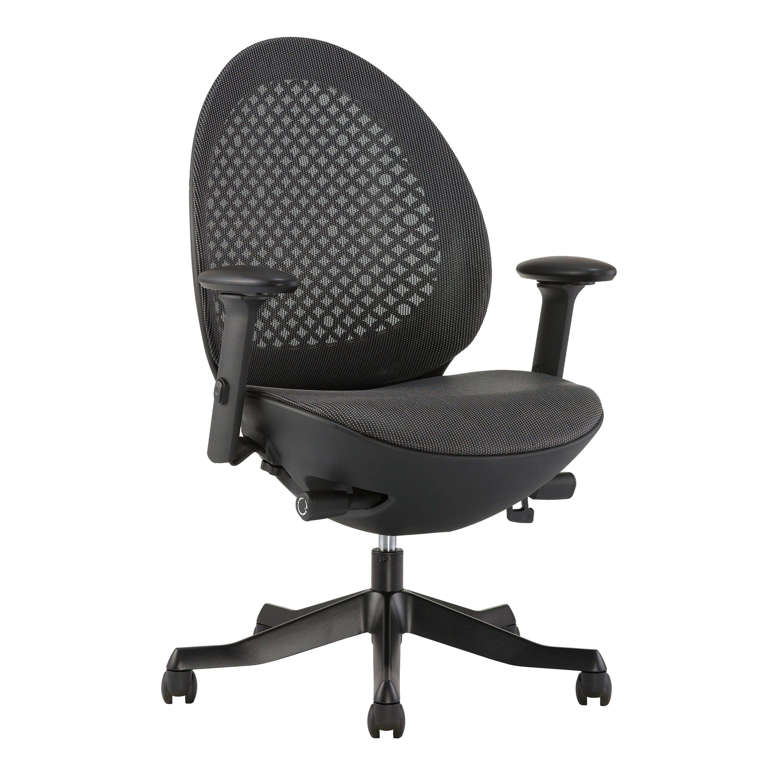 Techni Mobili Deco LUX Executive Office Chair, Black