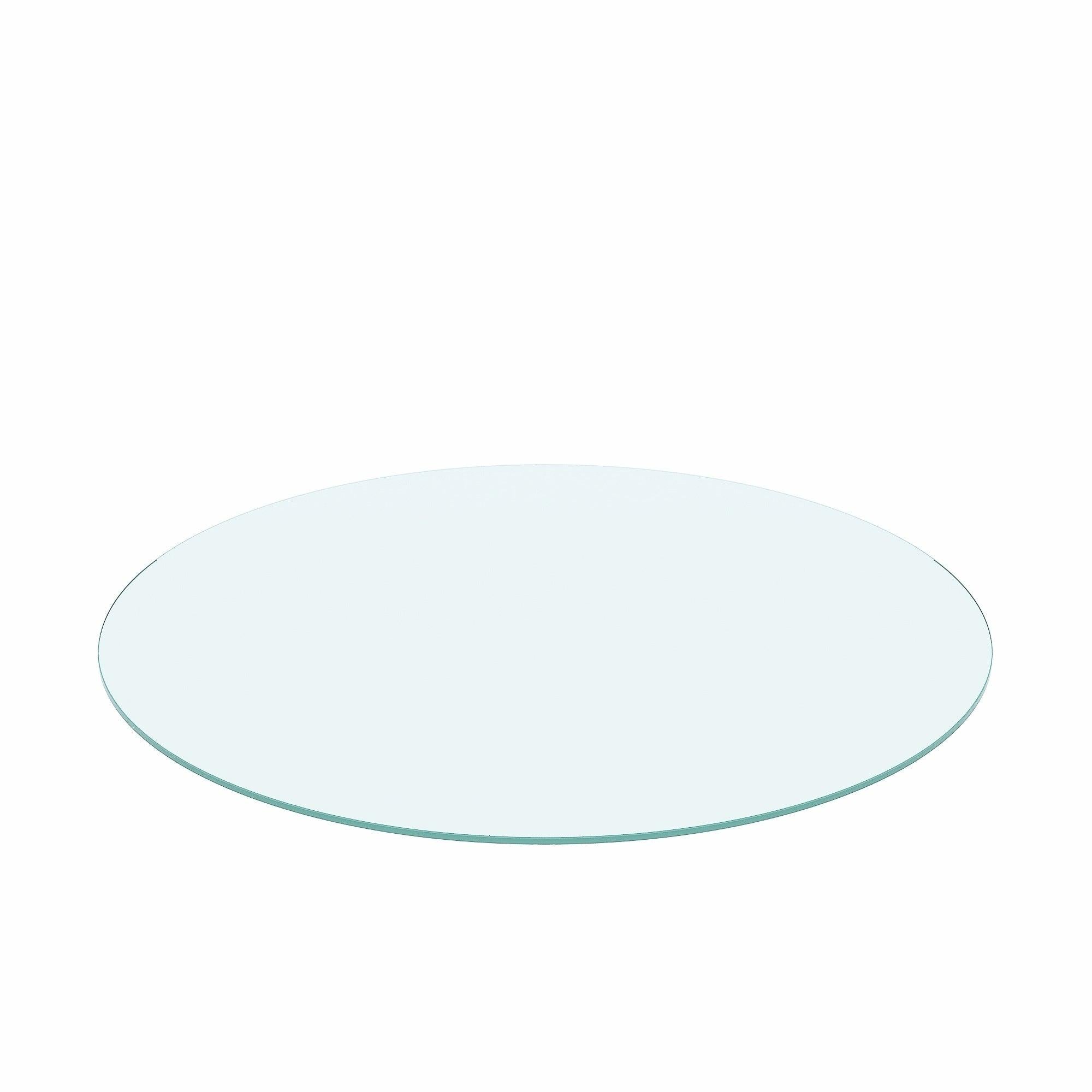 36" Inch Round Tempered Glass Table Top Clear Glass 1/4" Inch Thick Flat Polished Edge