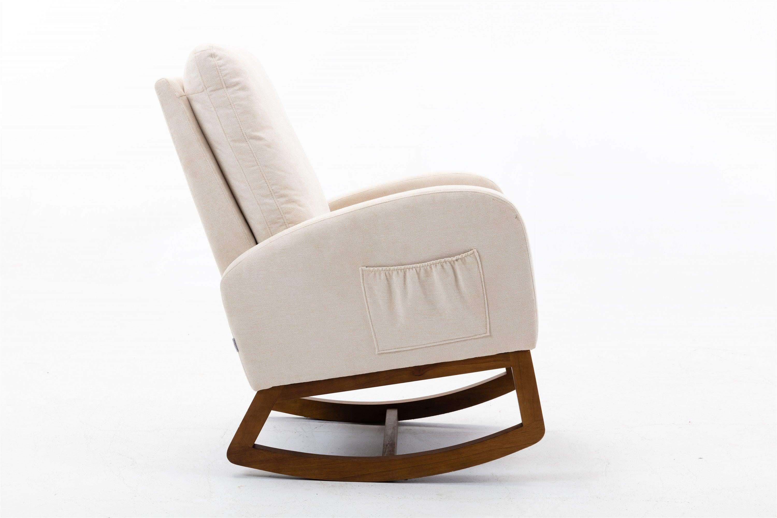 living  room Comfortable  rocking chair  living room chair Beige image