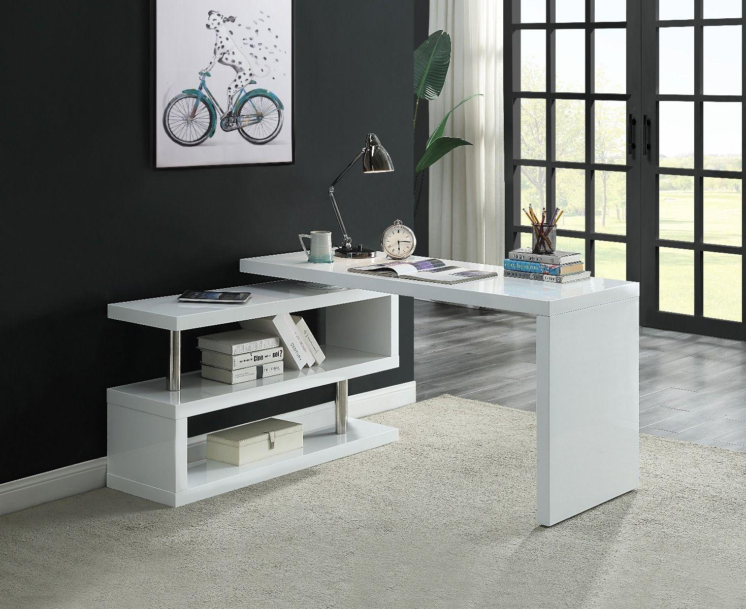 ACME Buck II Writing Desk, White Finish OF00017 image