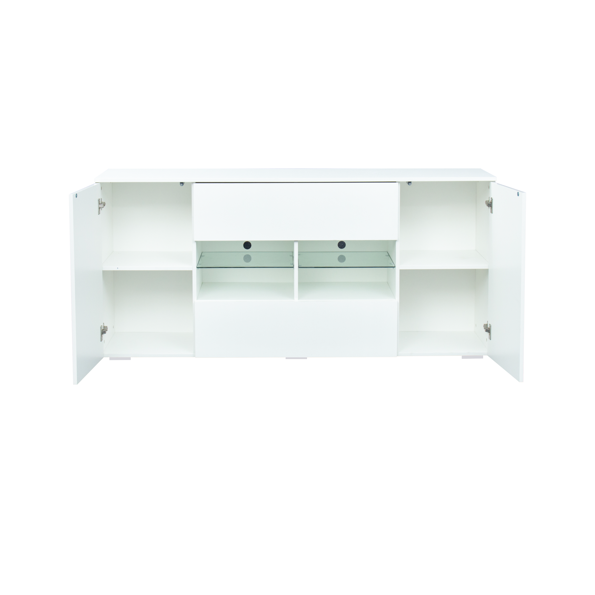 TV cabinet with double doors and drawers is suitable for living room and bedroom