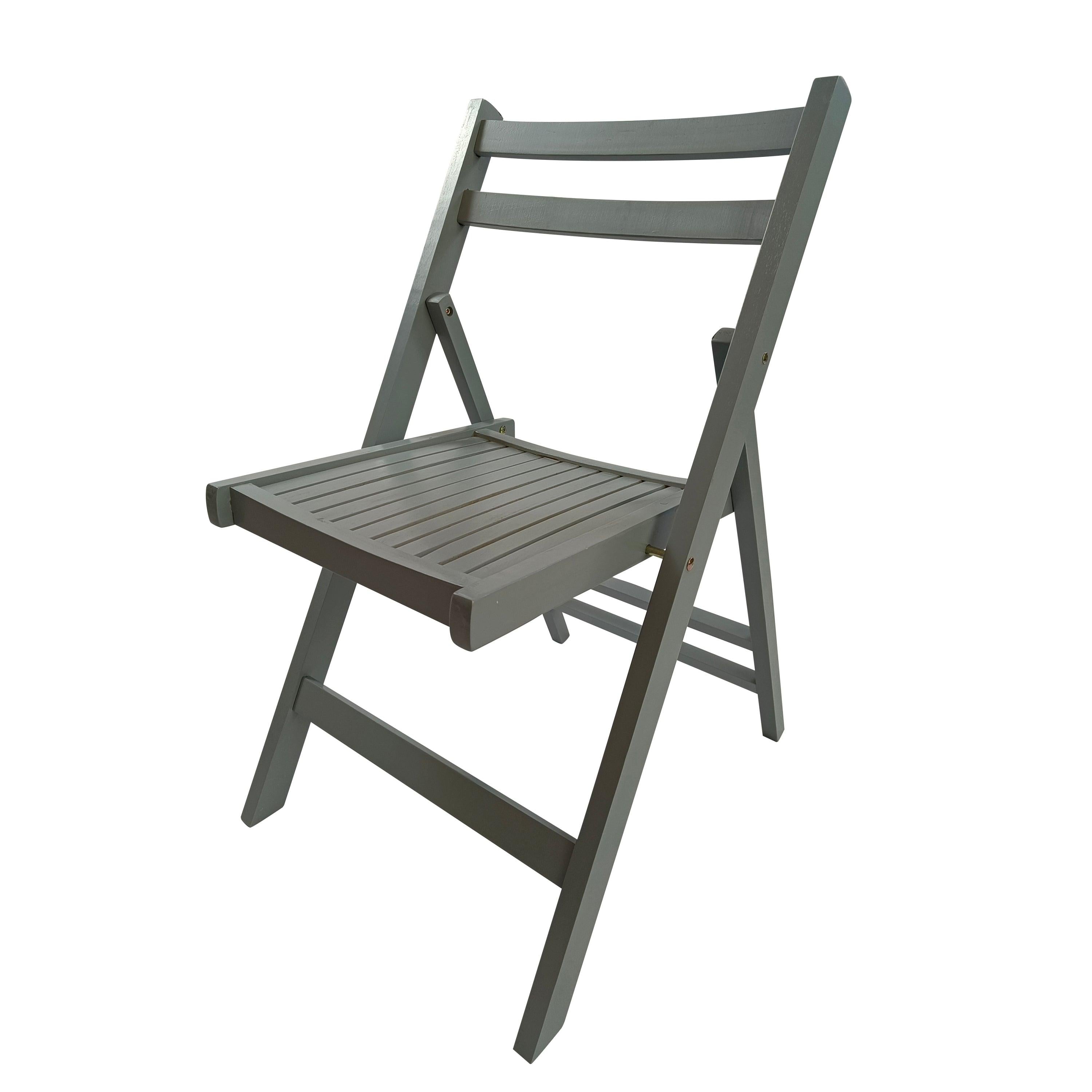 Furniture Slatted Wood Folding Special Event Chair - Gray, Set of 4 ，FOLDING CHAIR, FOLDABLE STYLE