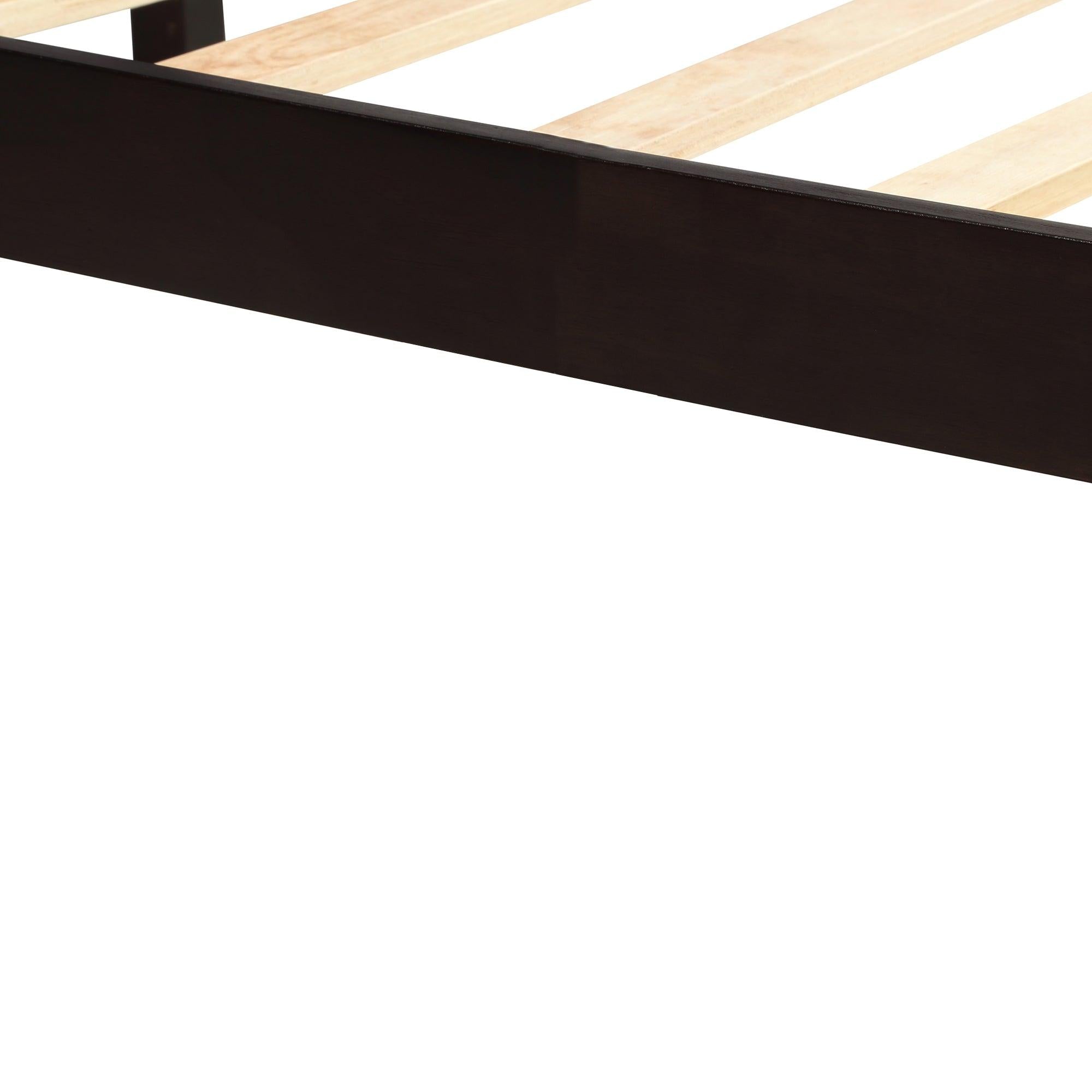 Platform Bed Frame with Headboard , Wood Slat Support , No Box Spring Needed ,Full,Espresso