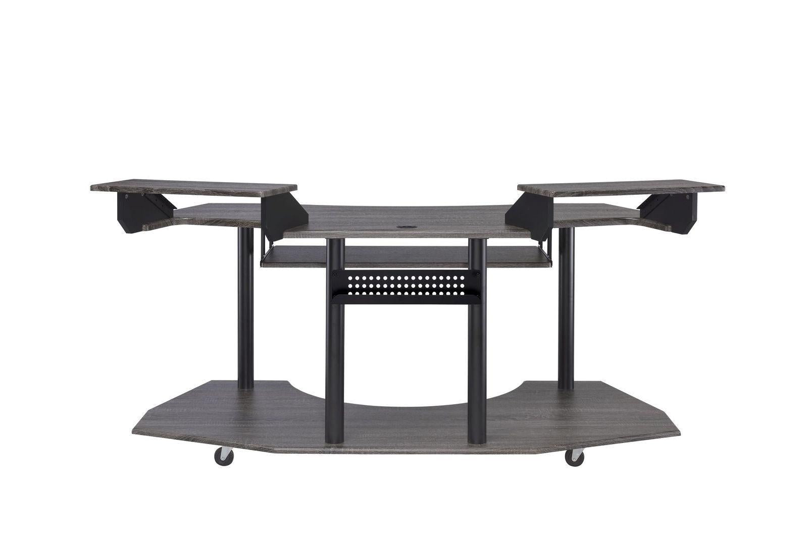 ACME Eleazar Computer Desk, Black Oak 92890