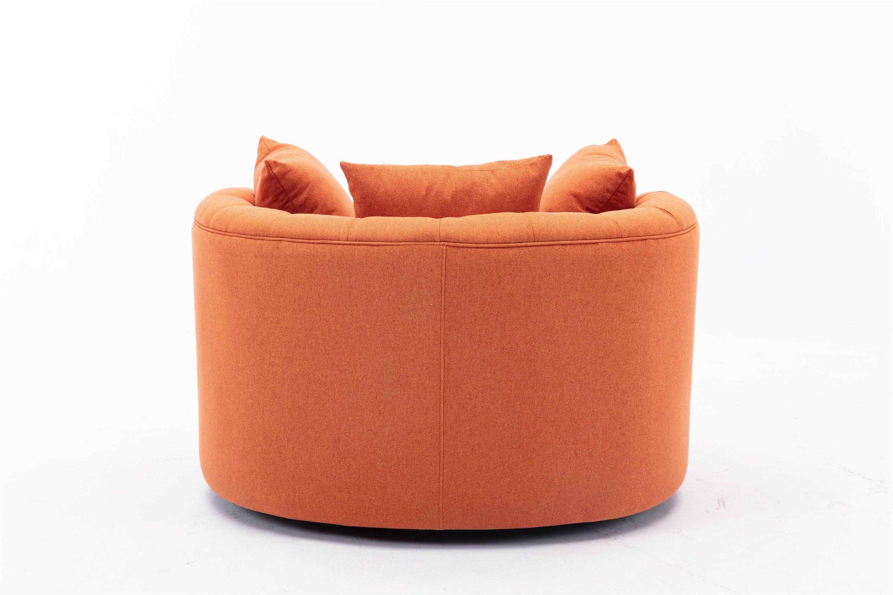 Modern  Akili swivel accent chair  barrel chair  for hotel living room /Modern  leisure chair Orange