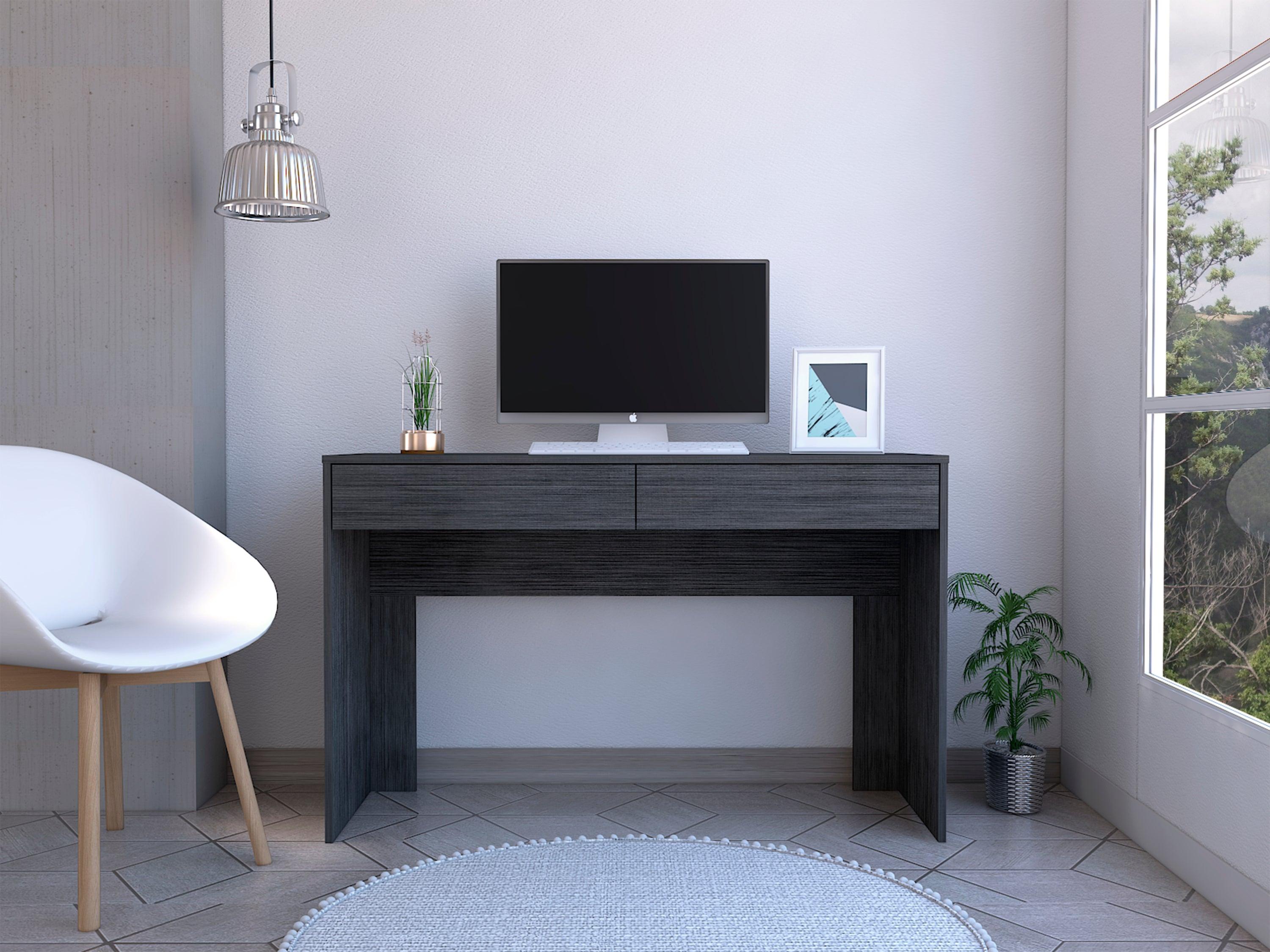 Meridian 2-Drawer Computer Desk Smokey Oak image