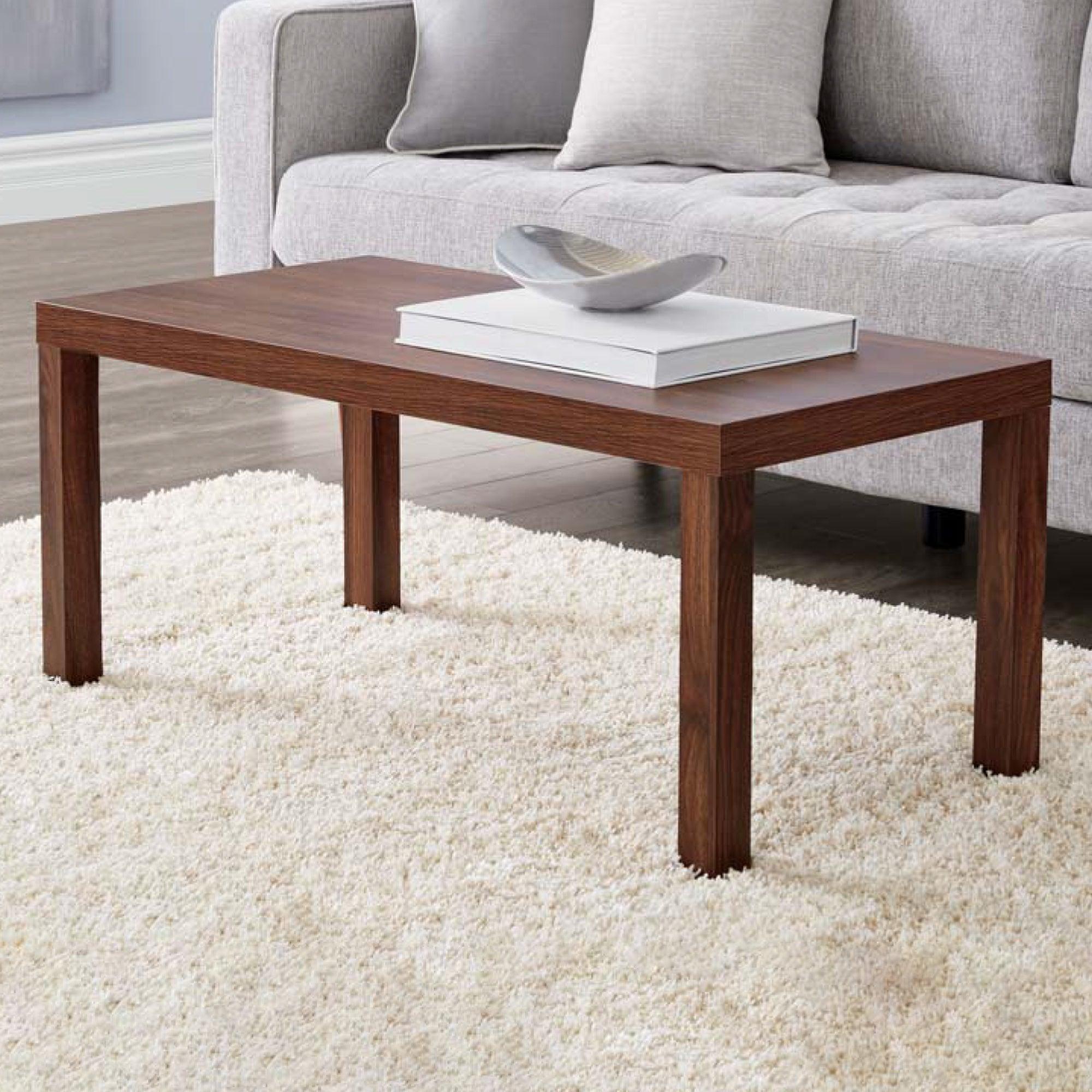 Wooden Coffee Table, Sofa Center Table for  Living Room, Home, Office( Walnut Color) image