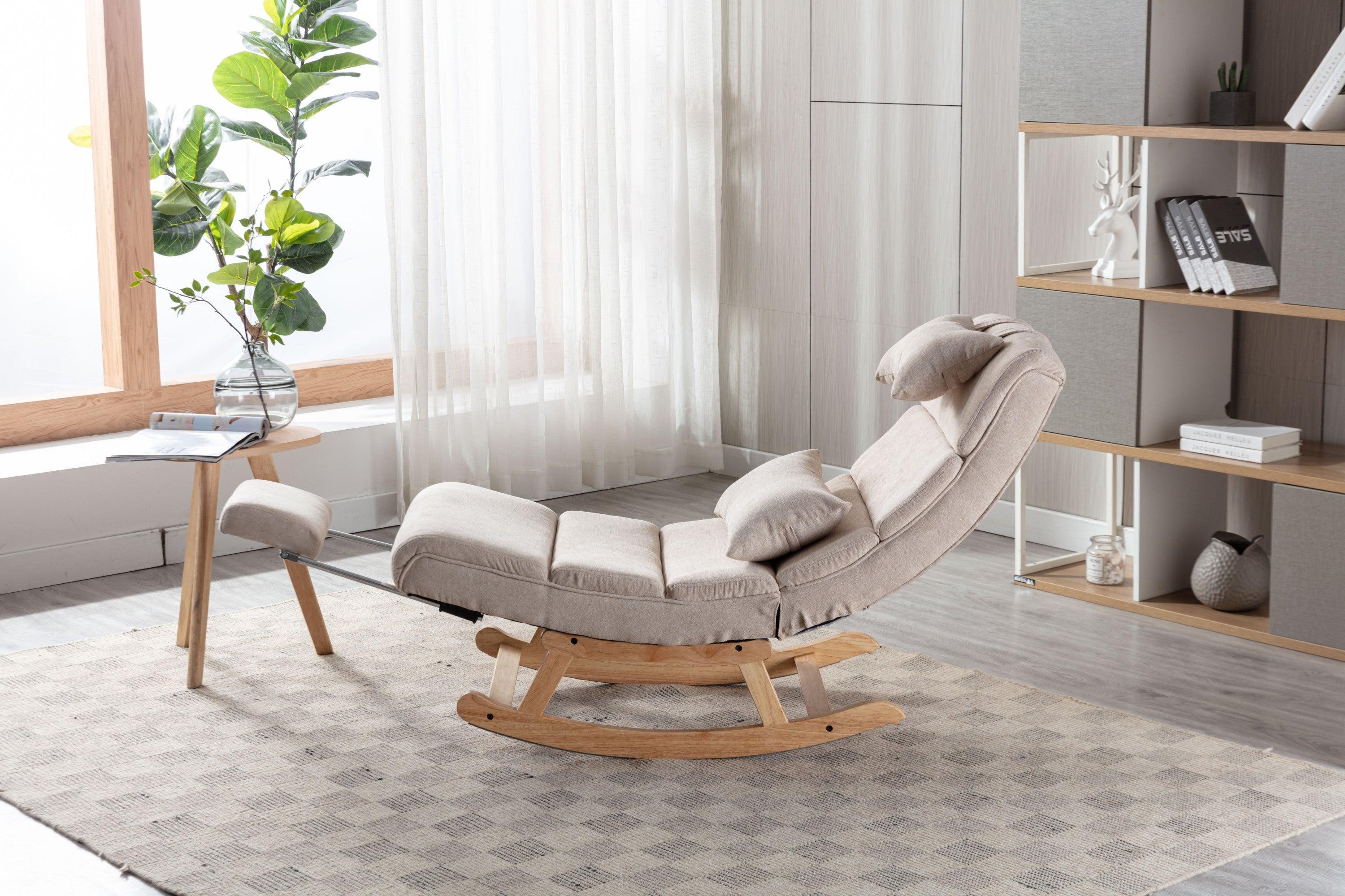 living  room Comfortable  rocking chair  living room chair Beige