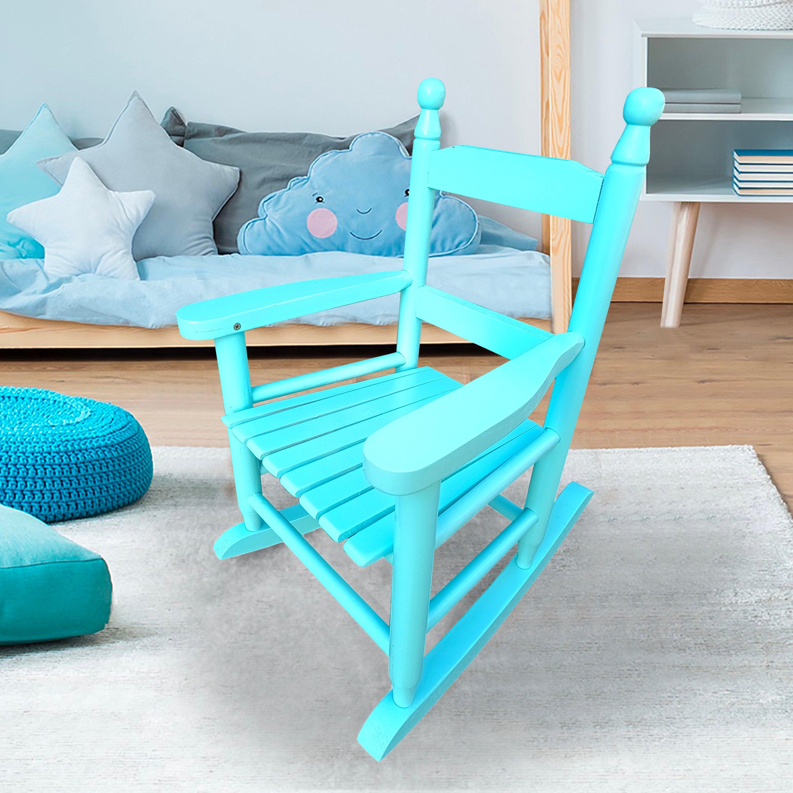 Children's rocking light Light Blue chair- Indoor or Outdoor -Suitable for kids-Durable image