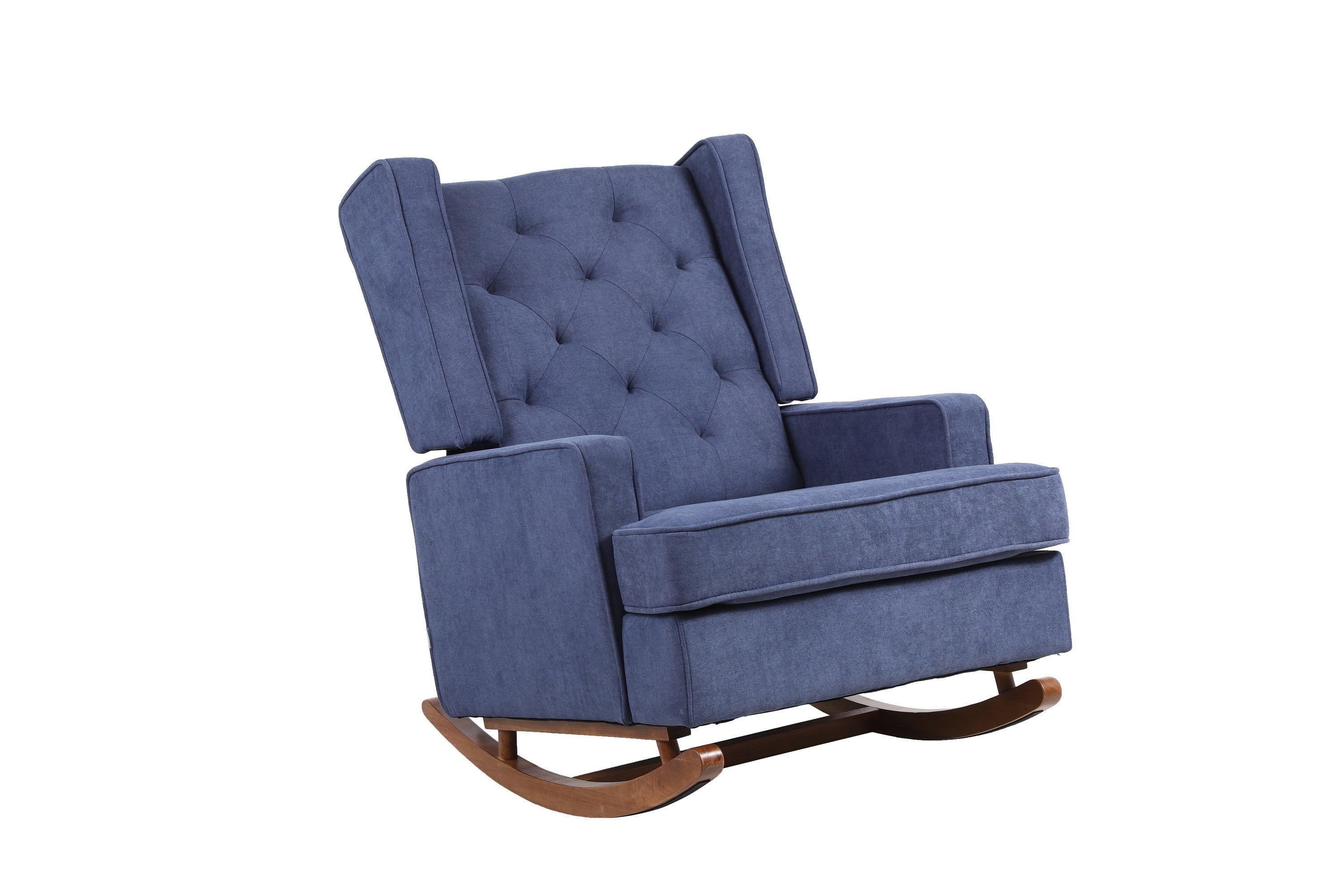 living  room Comfortable  rocking chairAccent chair  Navy  fabric