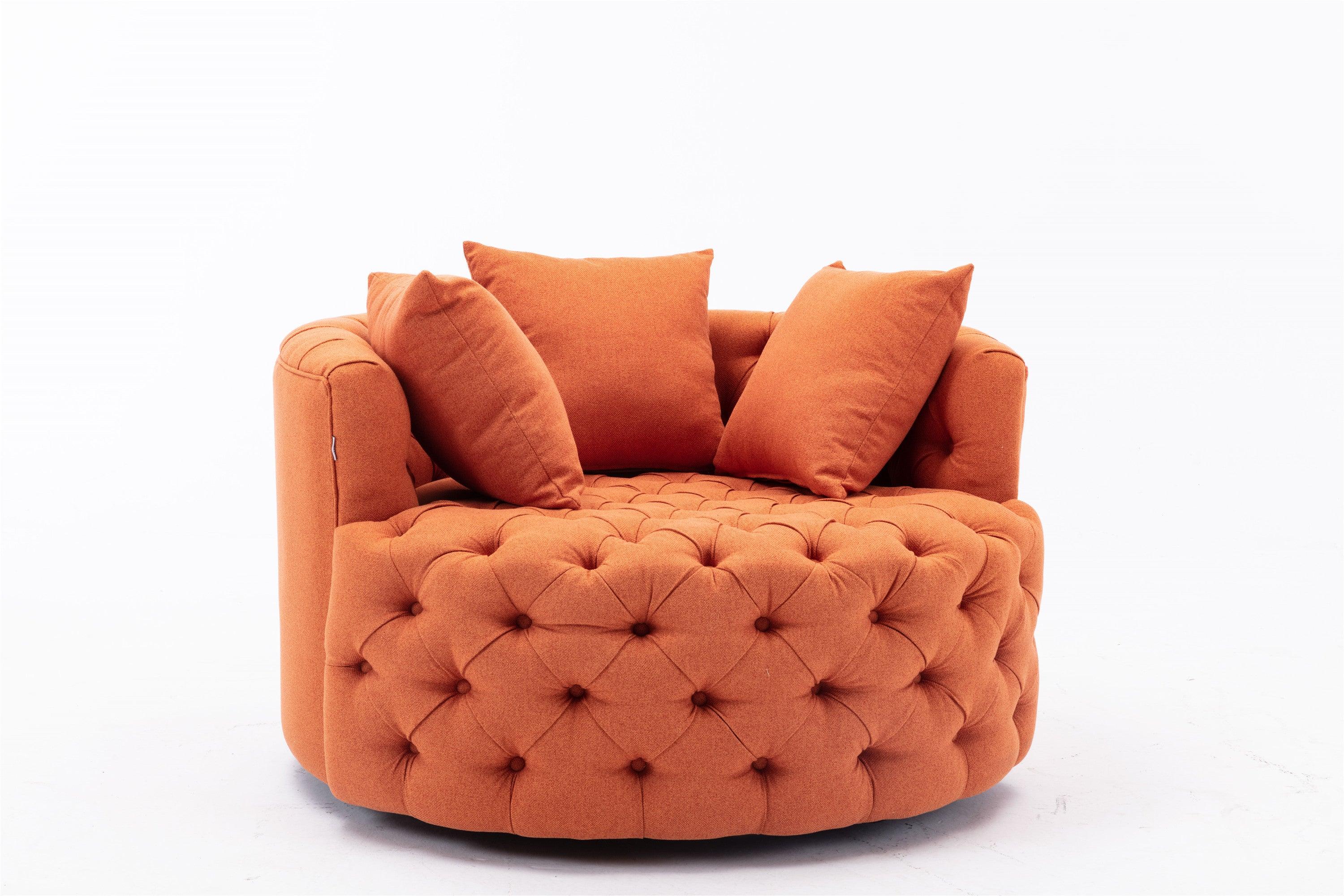 Modern  Akili swivel accent chair  barrel chair  for hotel living room /Modern  leisure chair Orange