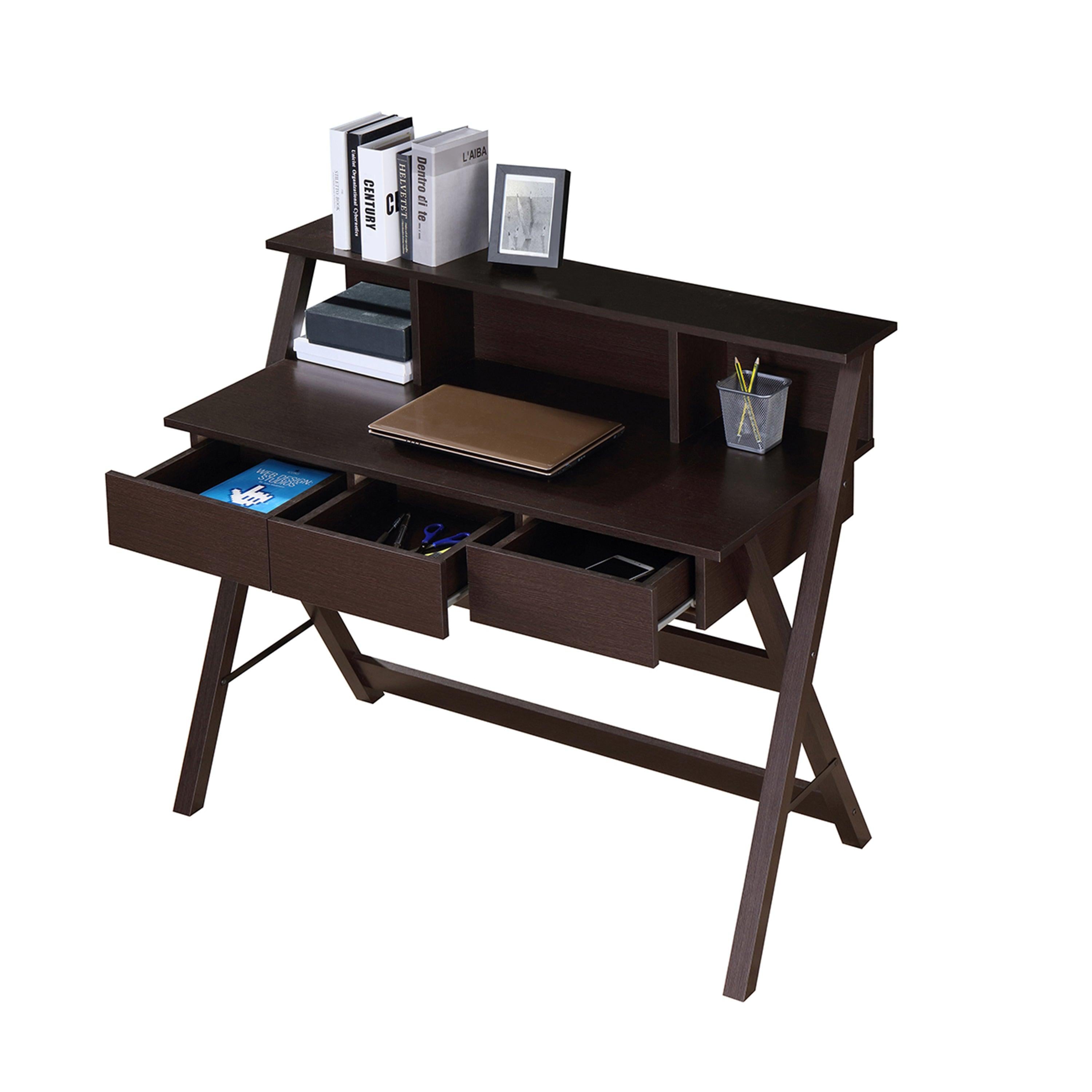 Techni Mobili Writing Desk withStorage, Wenge