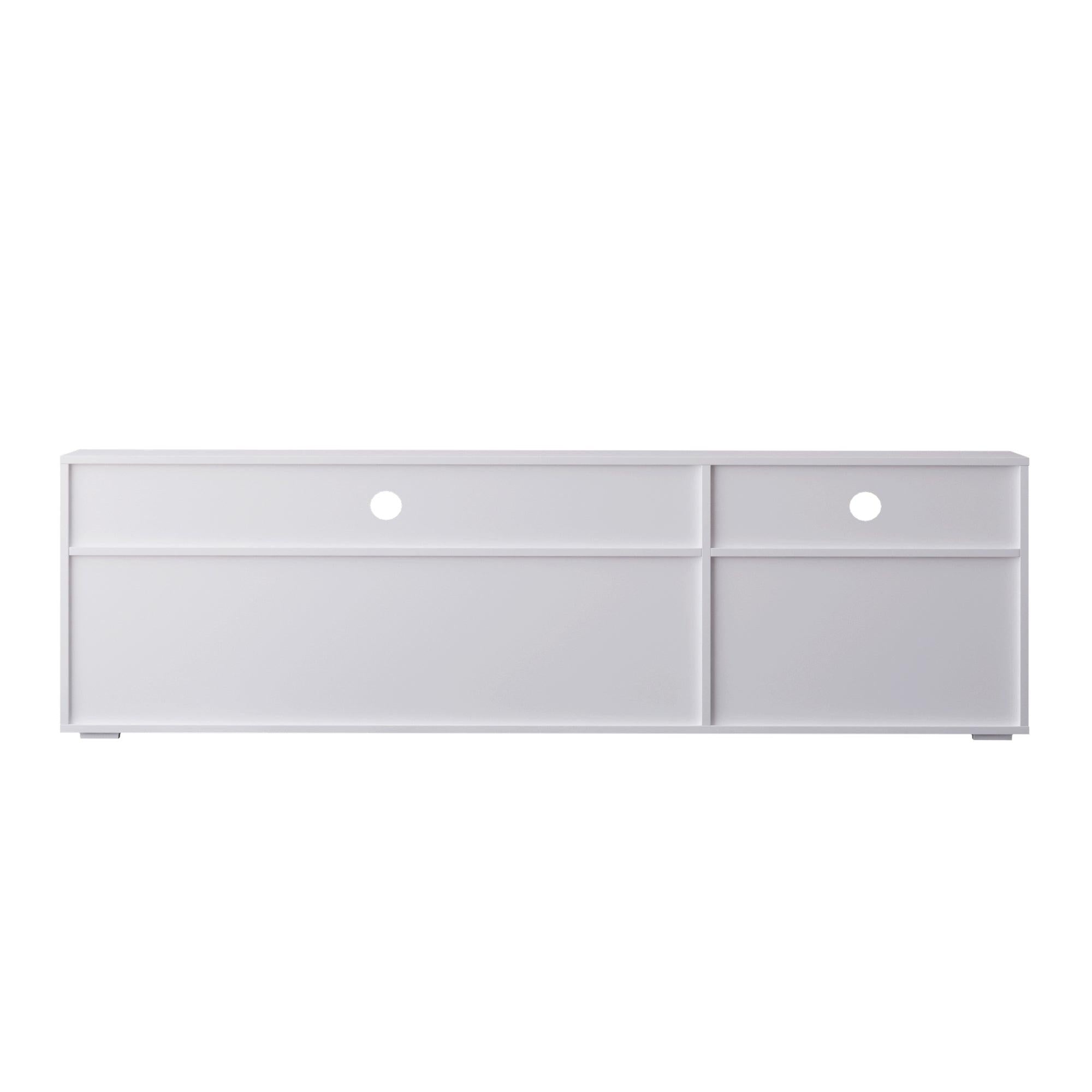 62.99 inchModern style multi-storage space white slide rail TV cabinet