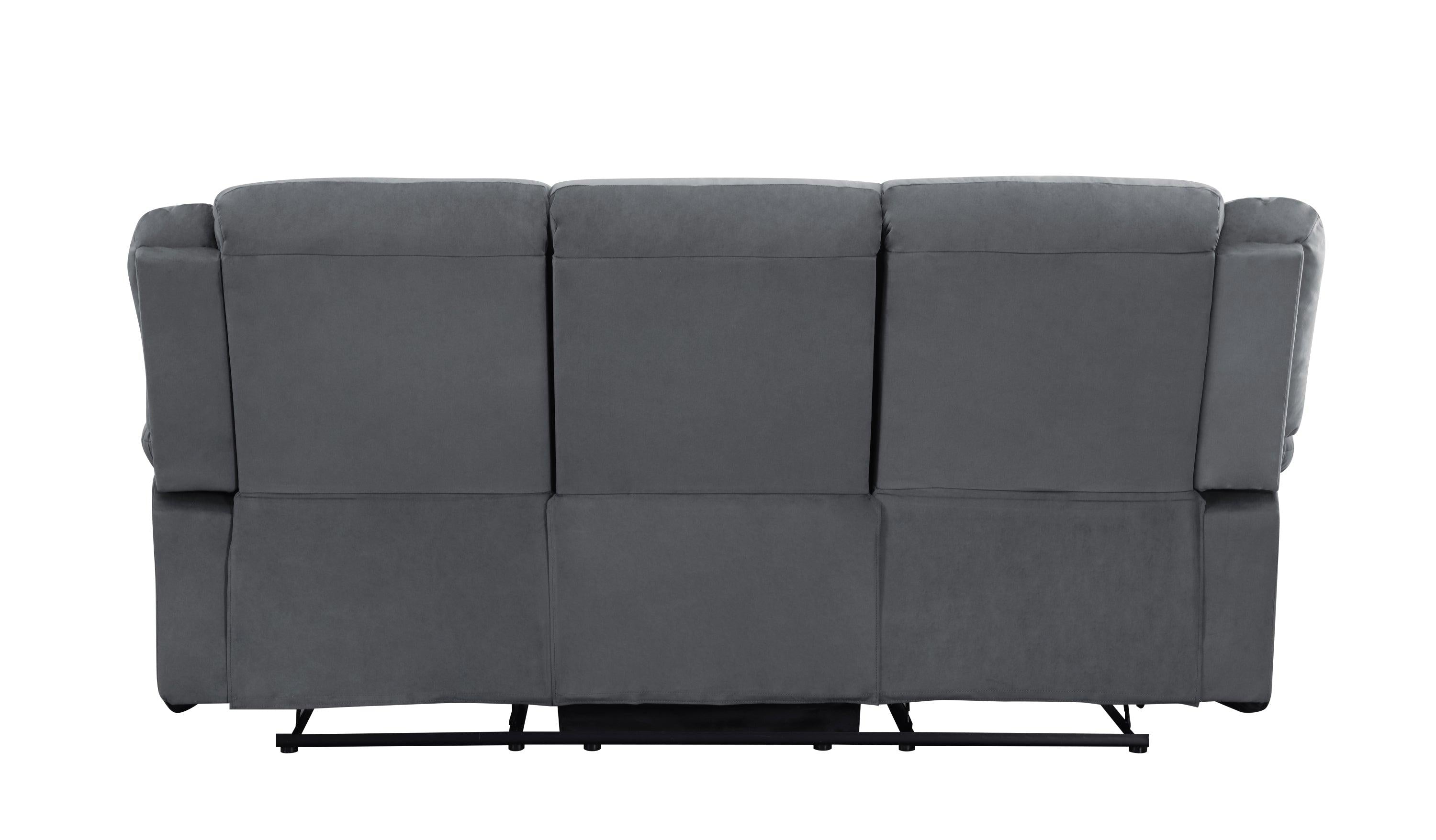 Global United Transitional Microfiber Fabric Upholstered Sofa