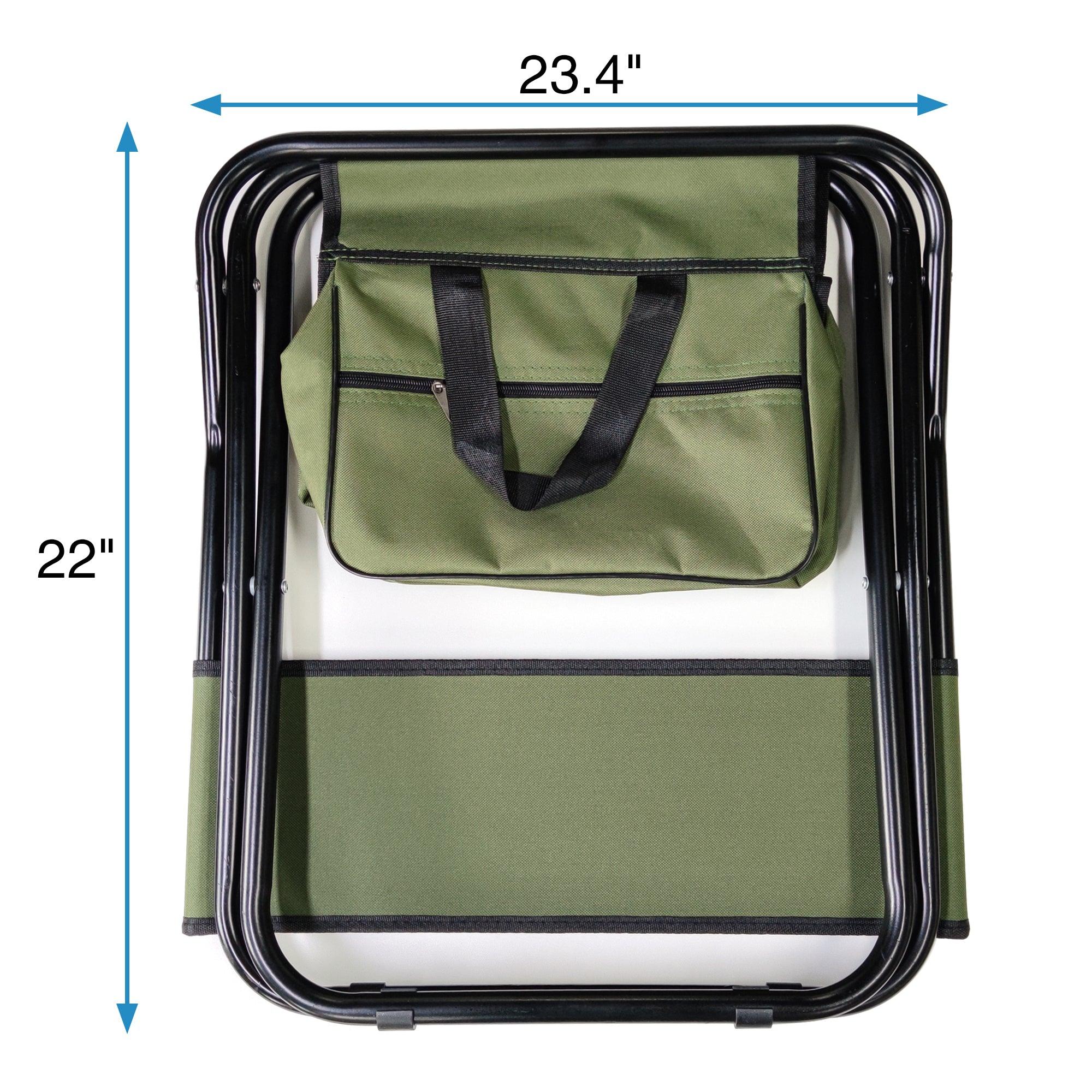 4-piece Folding Outdoor Chair withStorage Bag, Portable Chair for indoor, Outdoor Camping, Picnics and Fishing,Green