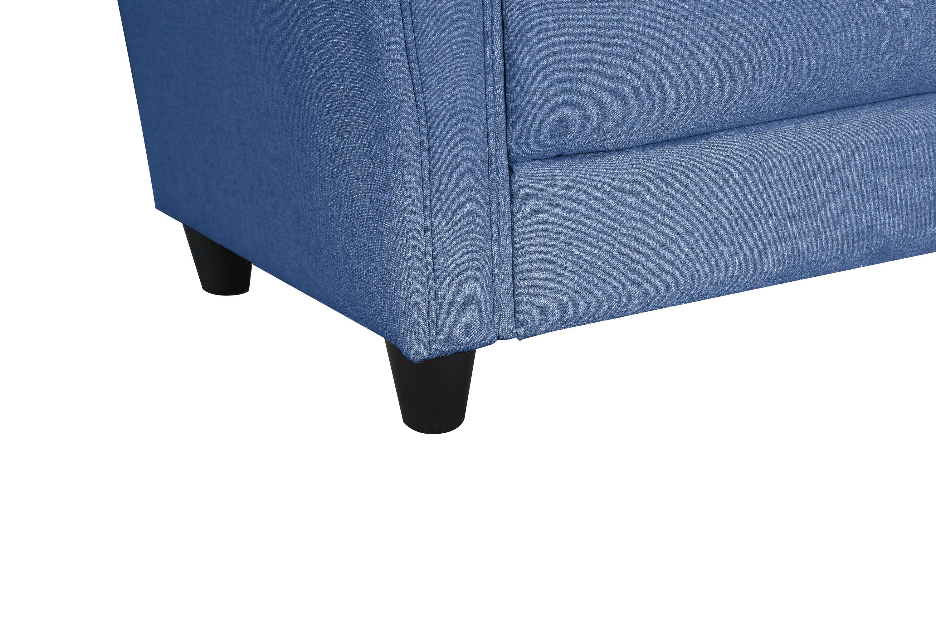 2042 Blue three-seat sofa, linen