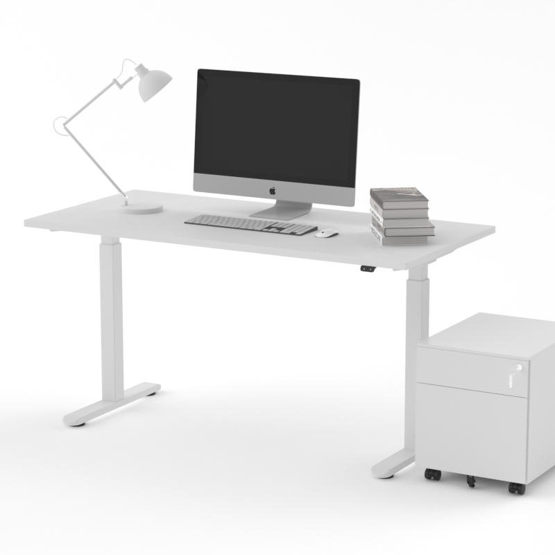 Electric Stand up Desk Frame - ErGear Height Adjustable Table Legs Sit Stand Desk Frame Up to  Ergonomic Standing Desk Base Workstation Frame Only image