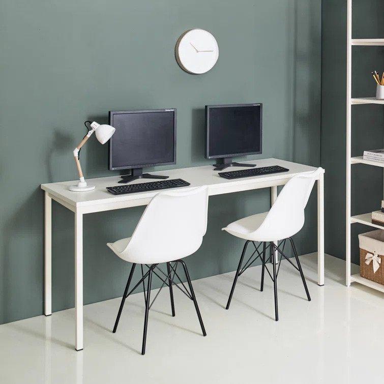 Harry Contemporary Wood and Metal Computer Desk in Oak