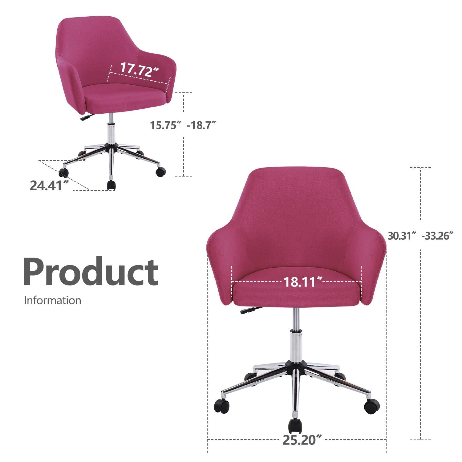 Home Office Chair , Swivel Adjustable Task Chair Executive Accent Chair with Soft Seat