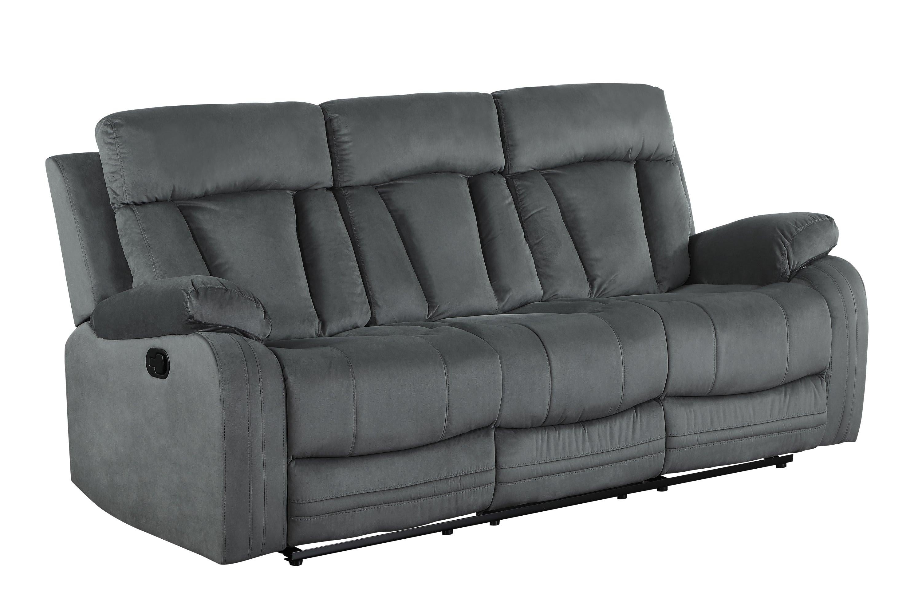 Global United Reclining Transitional Microfiber Fabric Sofa image