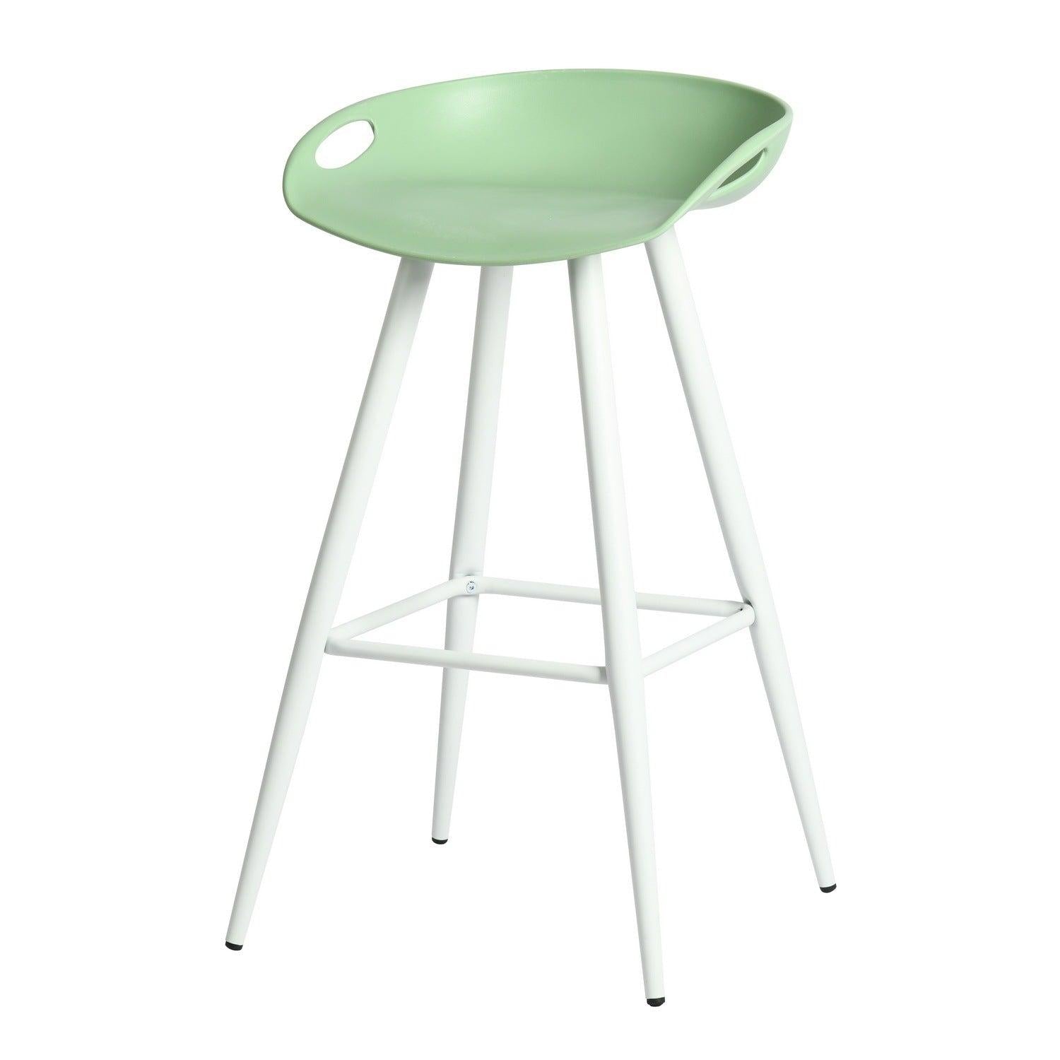 Bak Bar & Counter Stool (Set of 2) - MINT & WHITE